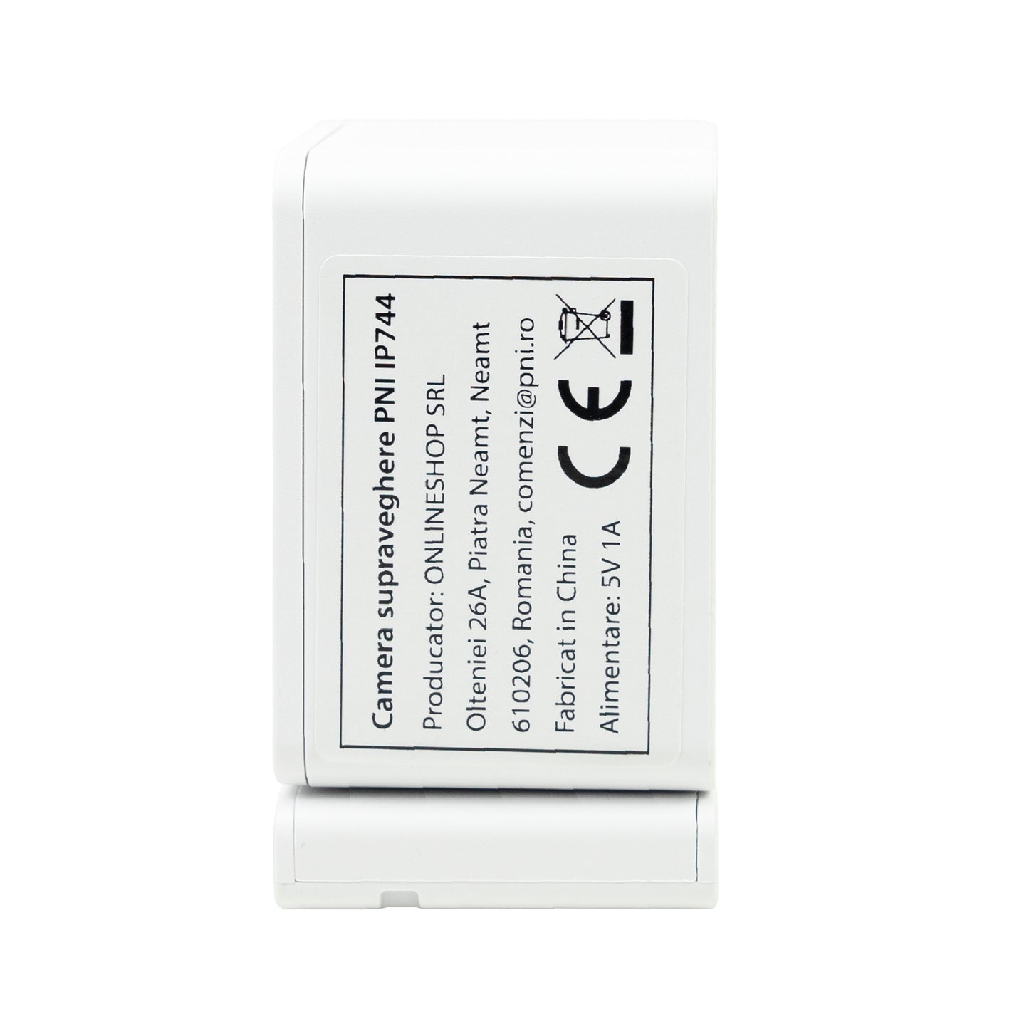 Camera supraveghere video PNI IP744 4MP cu IP, detectie miscare, audio bidirectional, slot card micro SD, unghi larg, control din aplicatie, imagine color pe timp de noapte, interior si exterior