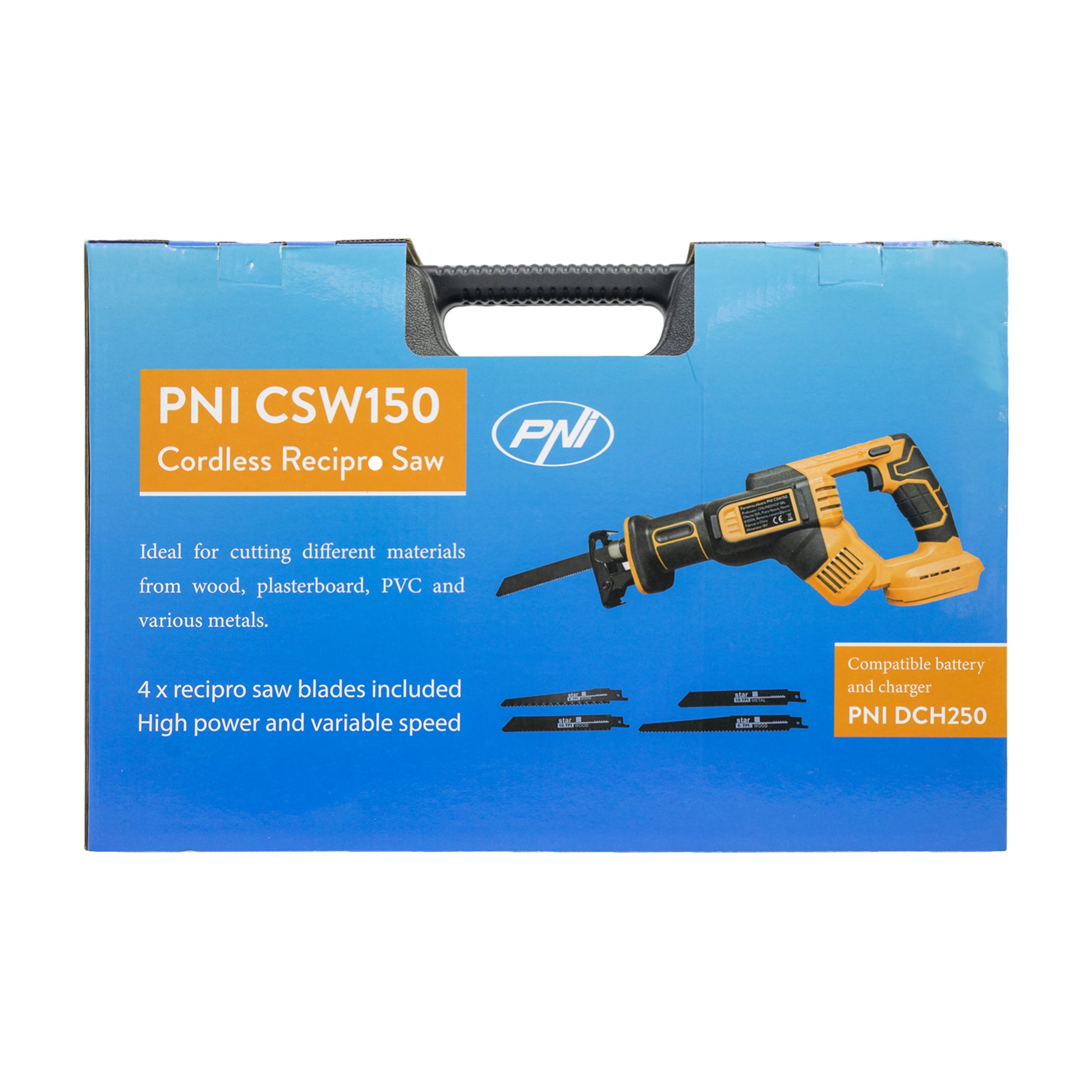 Fierastrau electric alternativ tip sabie PNI CSW150 fara acumulator, 4 lame incluse