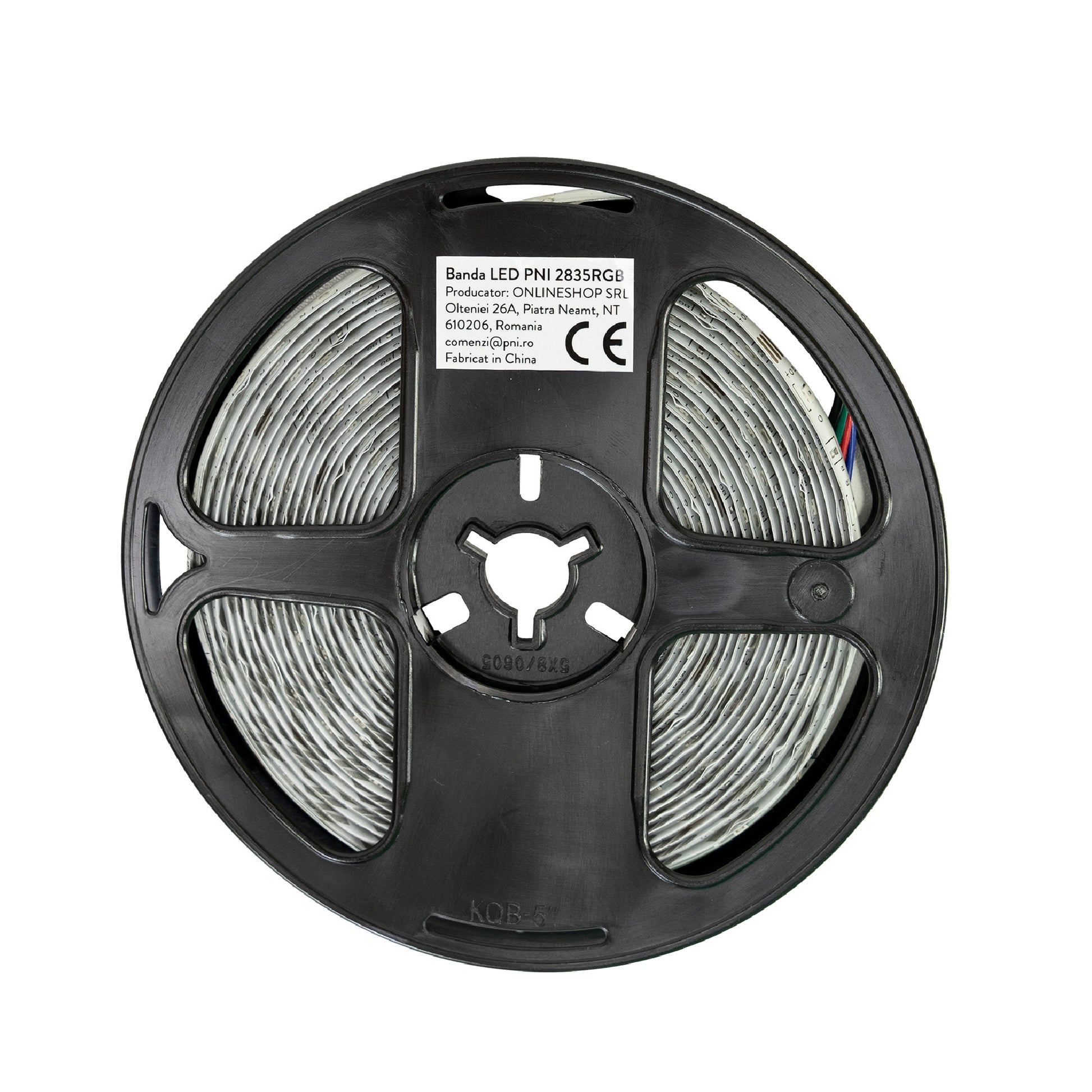 Banda LED PNI 2835RGB, RGB, IP65, silicon, lungime 5 metri, cu telecomanda, alimentator 230 V, dimabil, jocuri de lumini, 270 LED-uri tip 2835, 12W