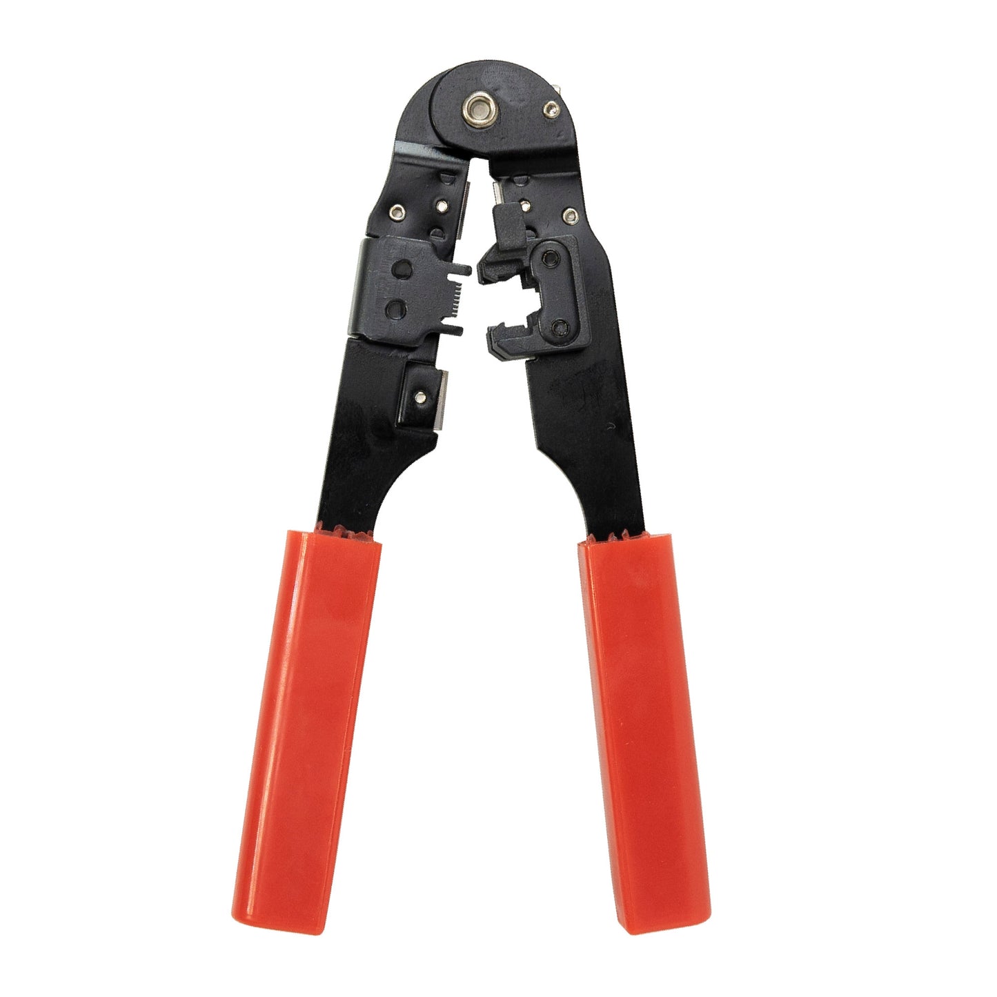 Cleste PNI SR5 pentru taiat, dezizolat cablu si sertizat mufe RJ45 CAT5, CAT6, rosu