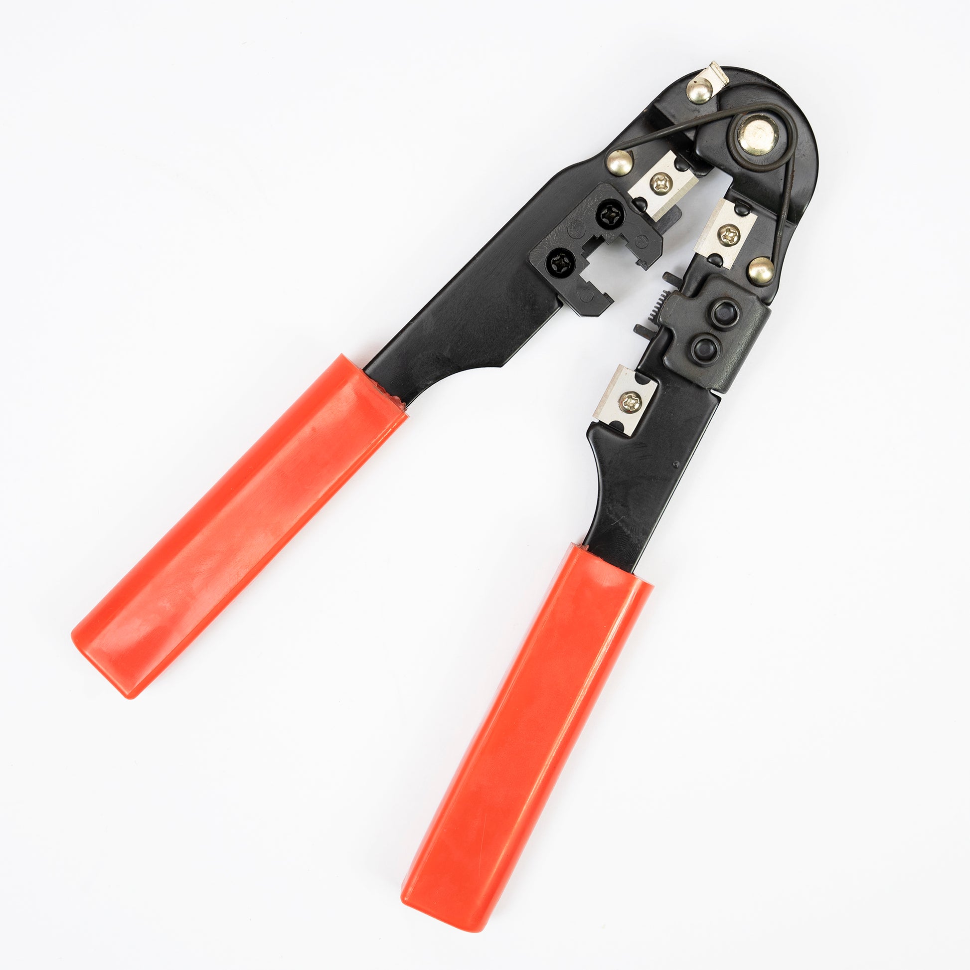 Cleste PNI SR5 pentru taiat, dezizolat cablu si sertizat mufe RJ45 CAT5, CAT6, rosu