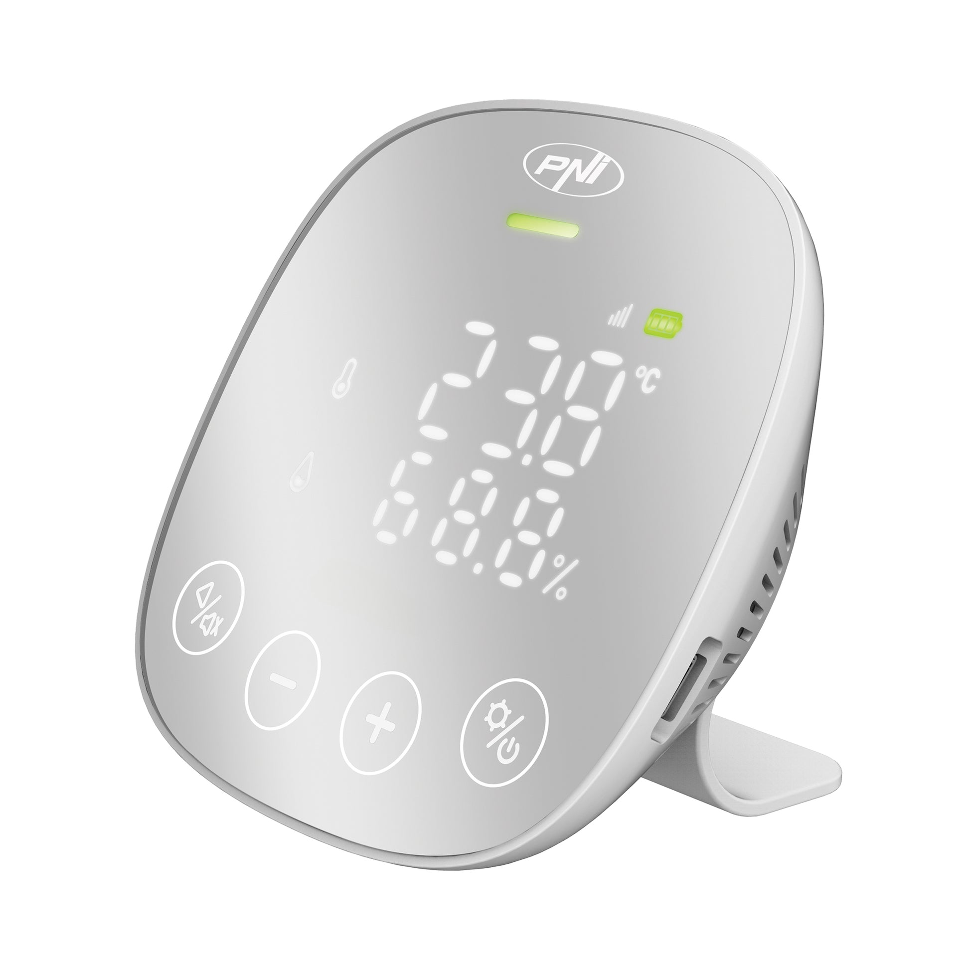 Senzor de calitate a aerului si dioxid de carbon (CO2) PNI SafeHouse HS291 cu Wi-Fi, control din aplicatia Tuya Smart, monitorizare CO2, temperatura, umiditate, afisare data ora, meniu setari, acumulator de backup, alarma sonora si vizuala