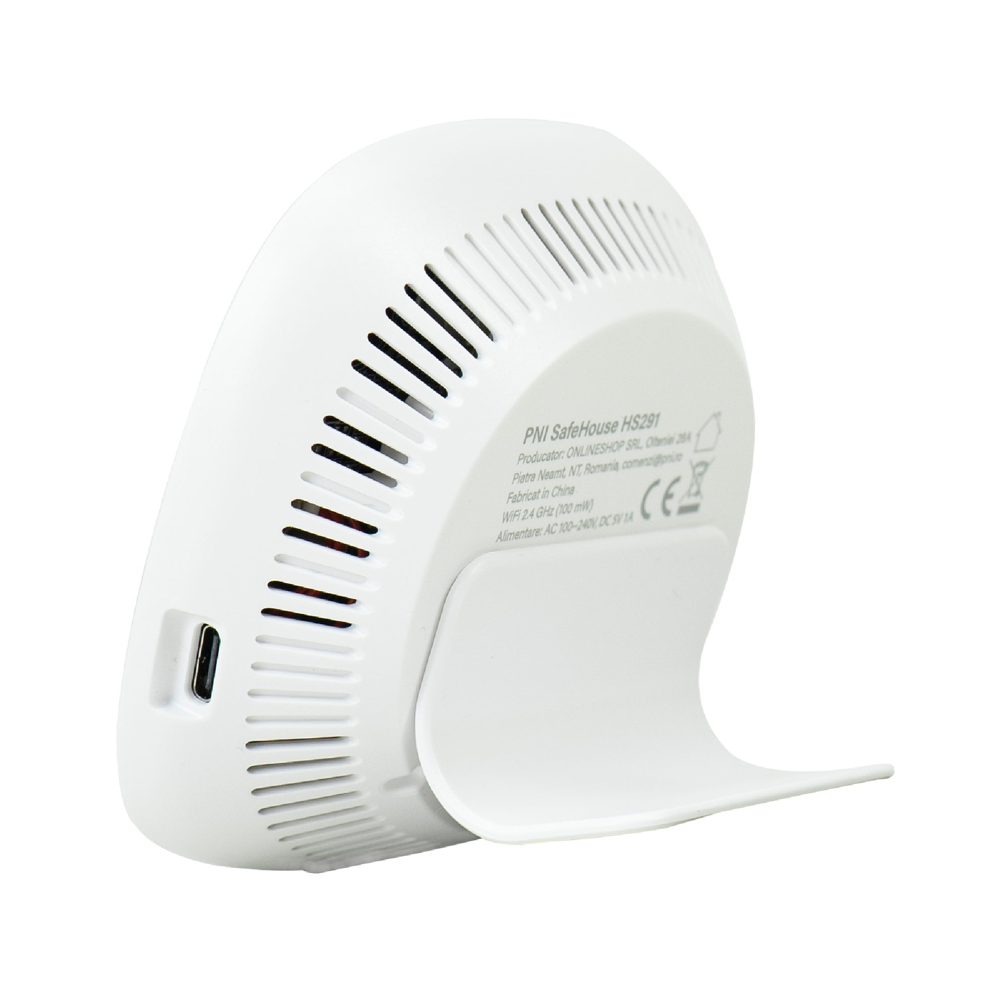 Senzor de calitate a aerului si dioxid de carbon (CO2) PNI SafeHouse HS291 cu Wi-Fi, control din aplicatia Tuya Smart, monitorizare CO2, temperatura, umiditate, afisare data ora, meniu setari, acumulator de backup, alarma sonora si vizuala