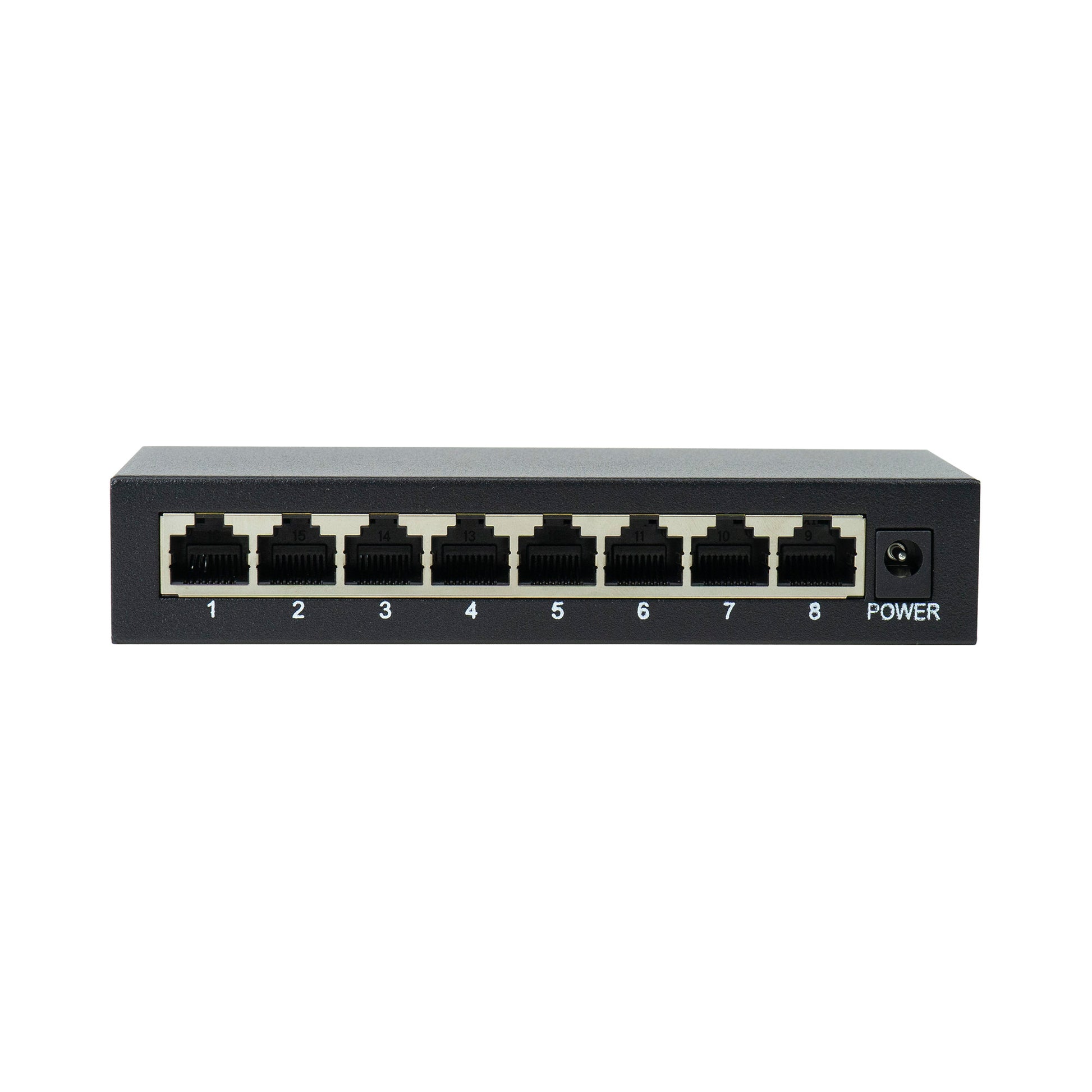Switch PNI SW08 cu 8 porturi 10/100 Mbps, carcasa metalica, fara ventilator, plug & play, protectie fulger 4KV