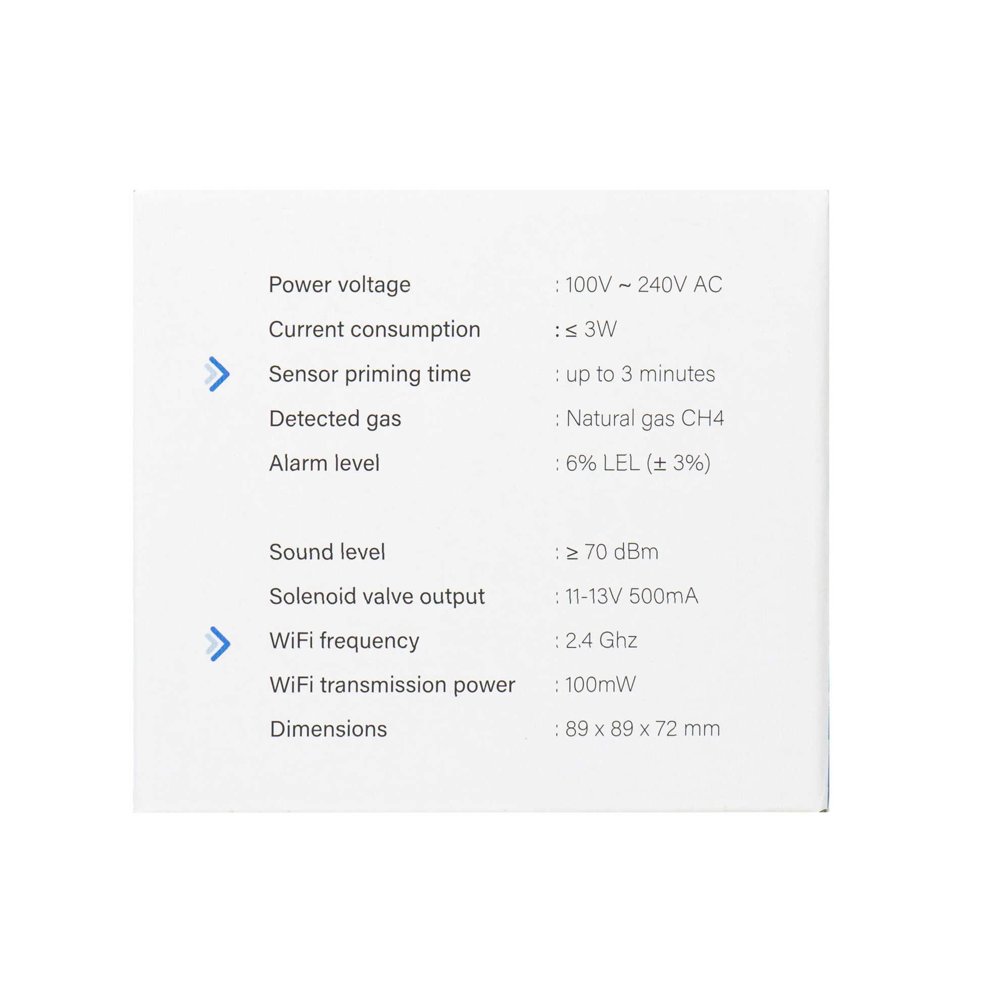 Senzor de gaz metan (CH4) PNI SafeHouse HS201 cu Wi-Fi, control din aplicatia Tuya Smart, alimentare 230V, 70dB, prompt vocal, alarma sonora si vizuala