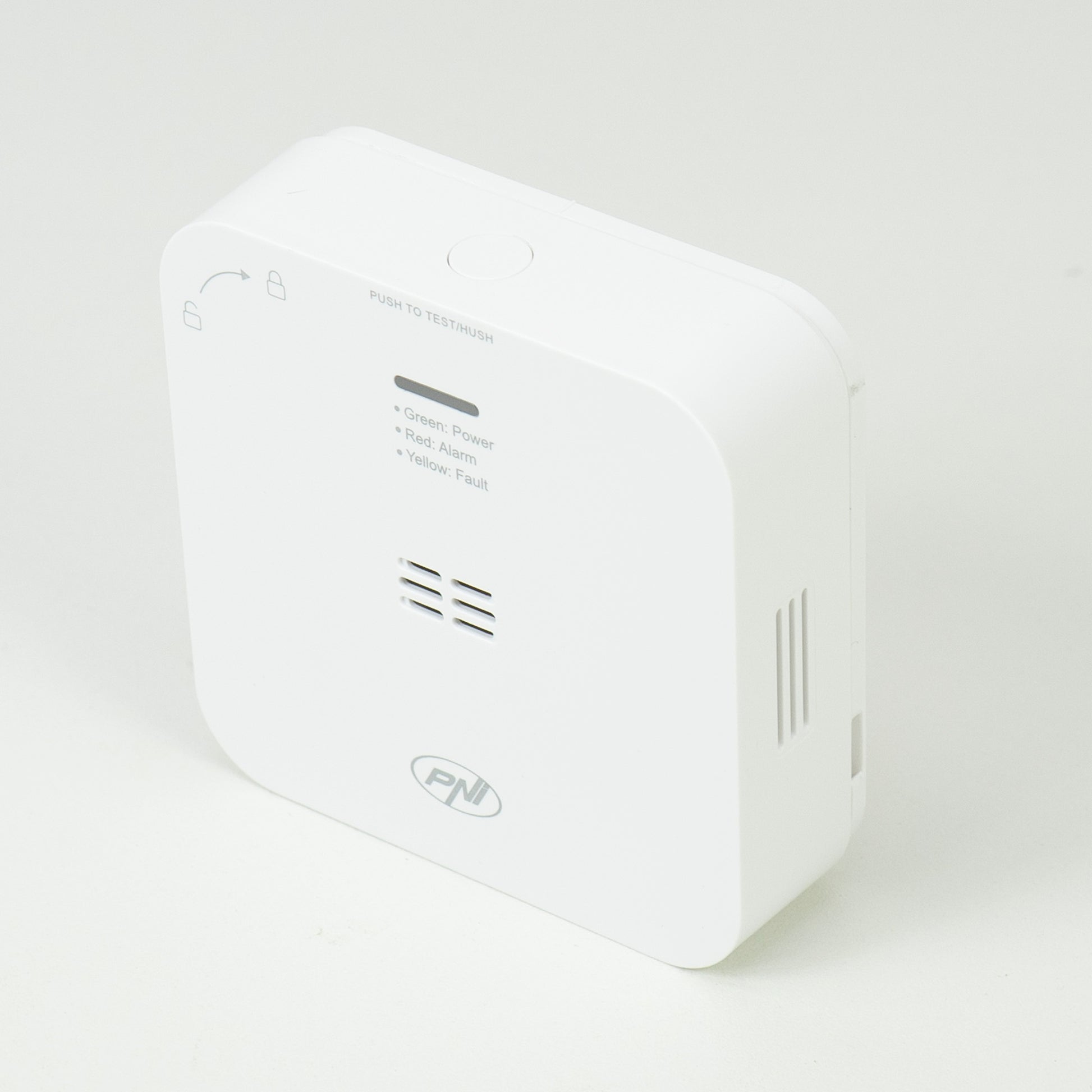 Senzor de monoxid de carbon (CO) PNI SafeHouse HS281 cu Wi-Fi, control din aplicatia Tuya Smart, alimentare baterii AA, 85dB, alarma sonora si vizuala, alarma silentioasa