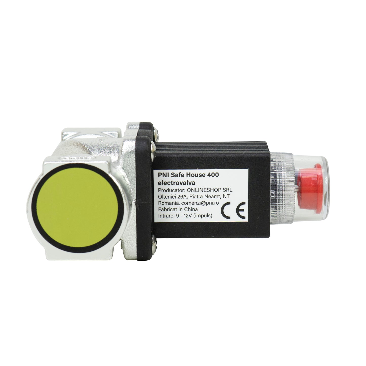 Kit PNI Safe House 400 senzor de gaz si electrovalva 3/4 inch, alarma sonora si luminoasa, 85dB, detecteaza gaze naturale, gaz metan (CH4)