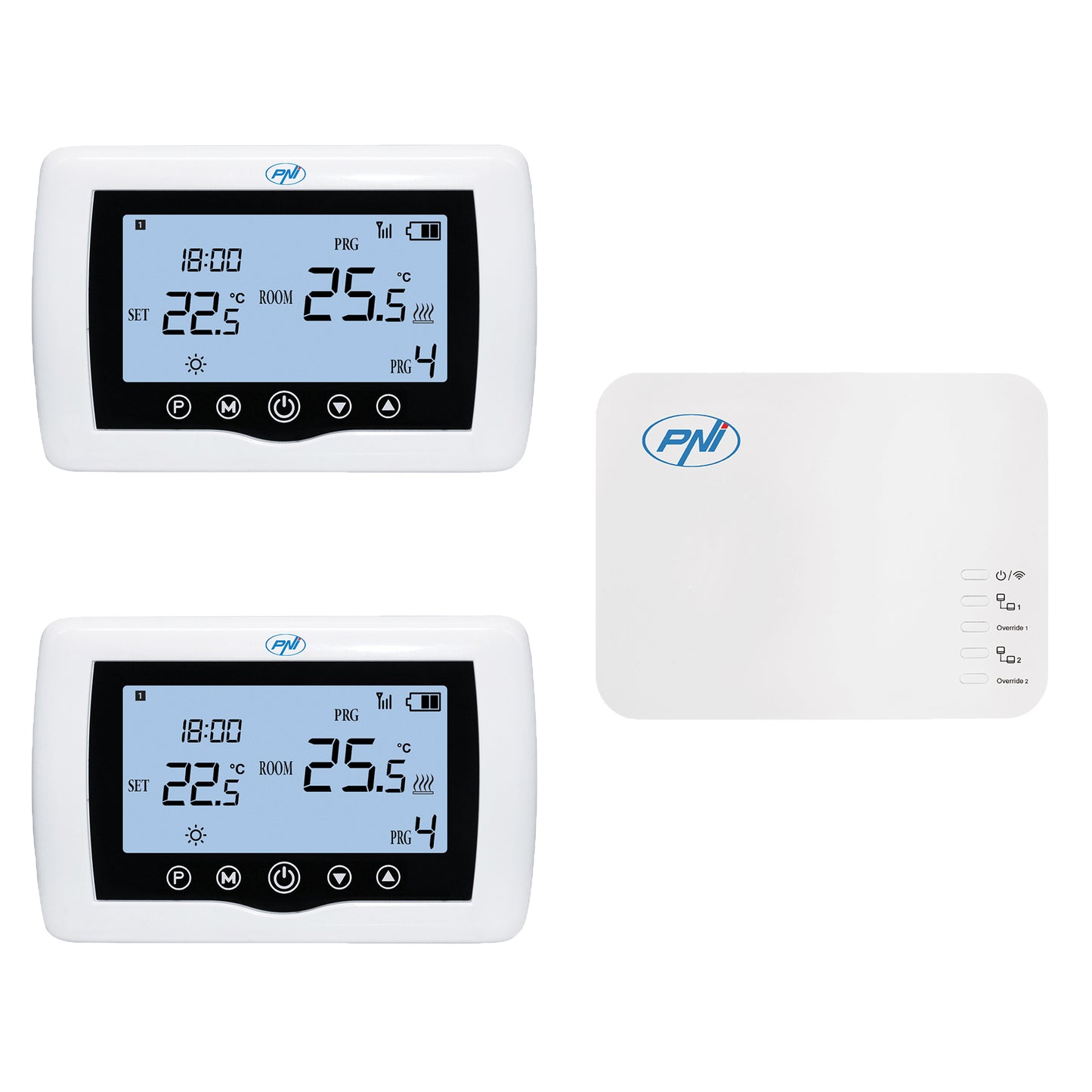 Termostat inteligent PNI CT410 PRO histeresis ± 0.1°C fara fir, cu WiFi, control 2 zone prin Internet, pentru centrale termice, pompe, electrovalve, APP TuyaSmart