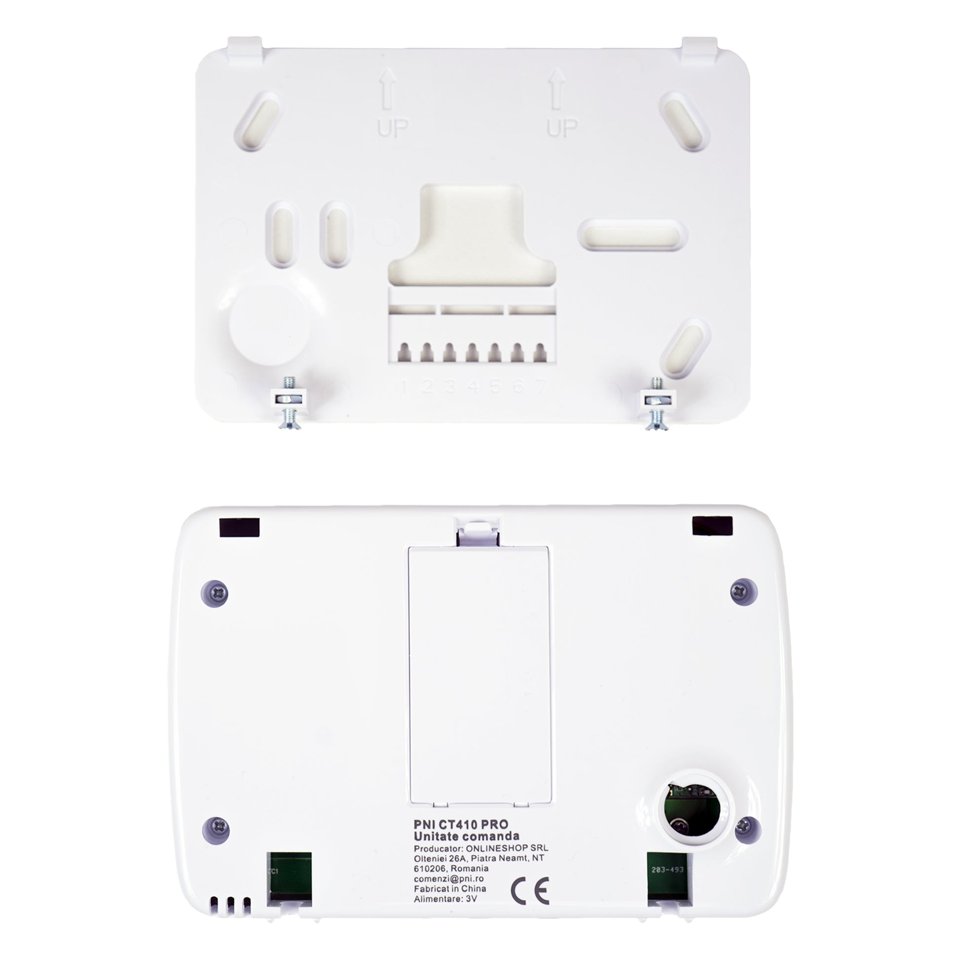Termostat inteligent PNI CT410 PRO histeresis ± 0.1°C fara fir, cu WiFi, control 2 zone prin Internet, pentru centrale termice, pompe, electrovalve, APP TuyaSmart