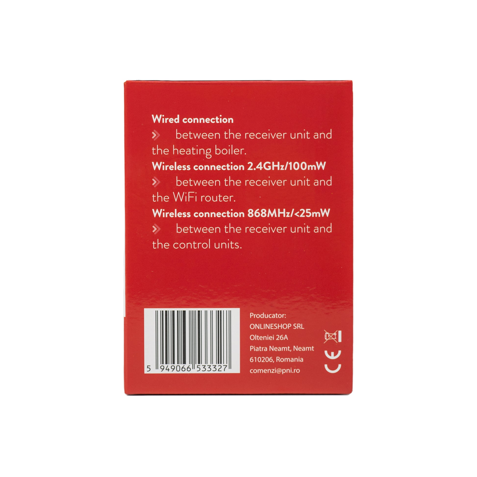 Termostat inteligent PNI CT410 PRO histeresis ± 0.1°C fara fir, cu WiFi, control 2 zone prin Internet, pentru centrale termice, pompe, electrovalve, APP TuyaSmart
