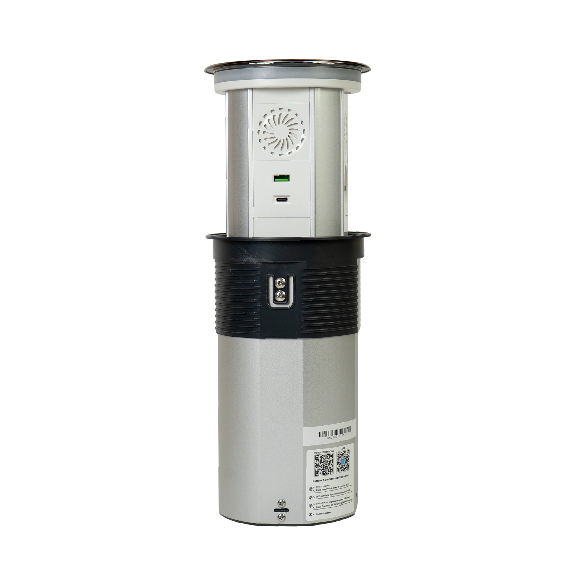 Priza inteligenta PNI SmartHome WP300 WiFi, incastrabila in podea, 3 x schuko, 1 x USB-A, 1 x USB-C, IP65, gri