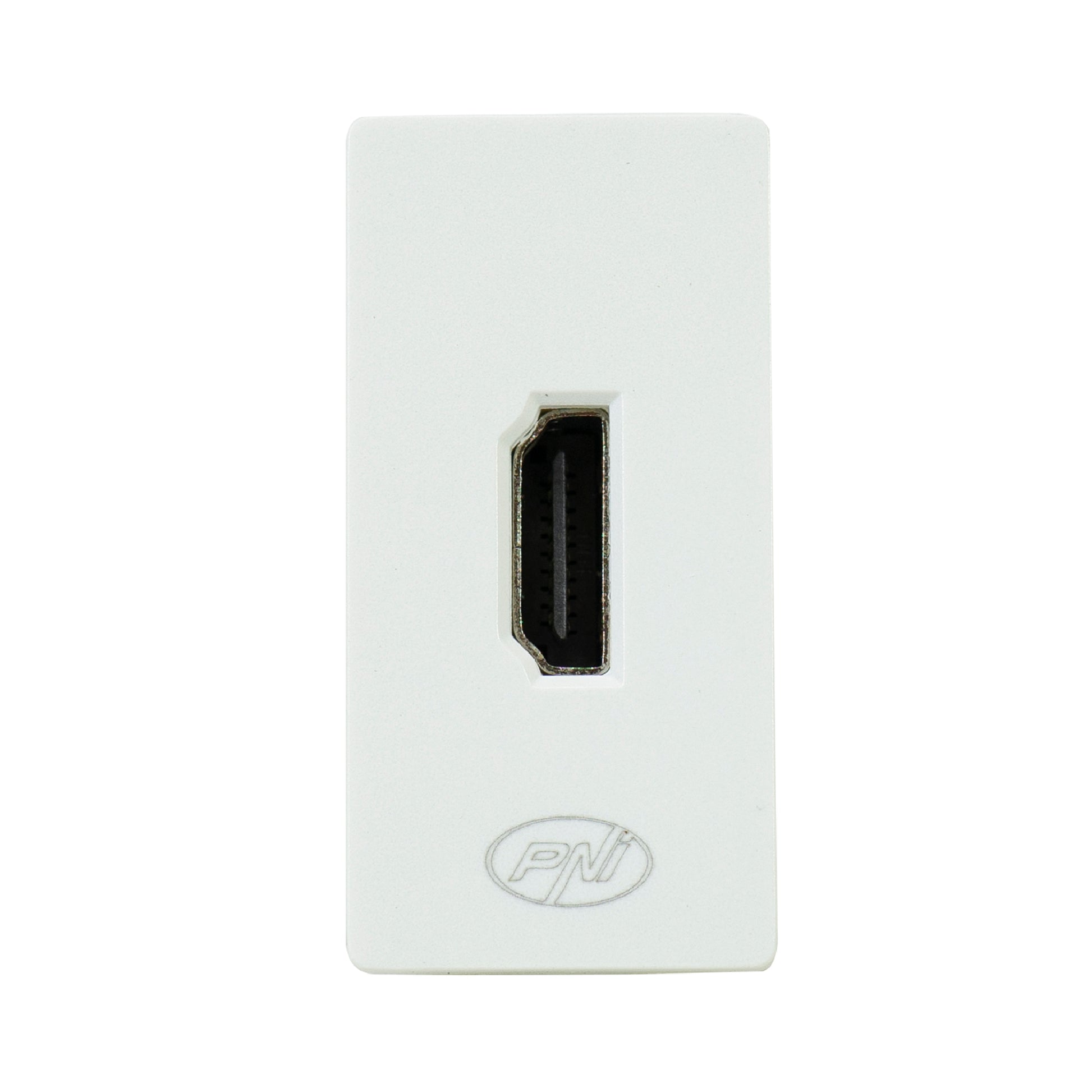 Priza HDMI PNI HD01 modulara, montaj incastrat, alb
