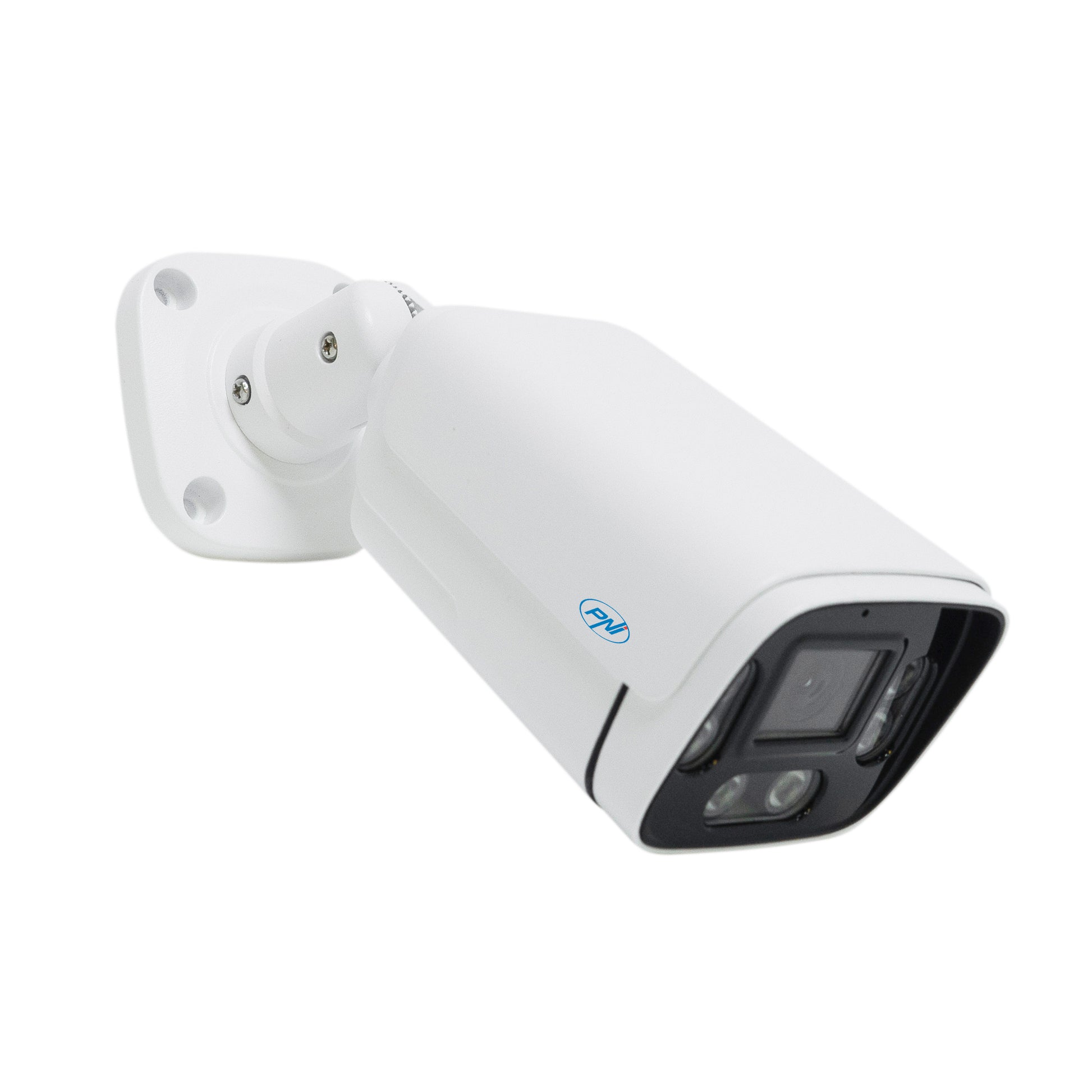 Camera supraveghere video PNI IP780, 8MP, 4K, IP, 6 LED-uri IR, IP66, alb