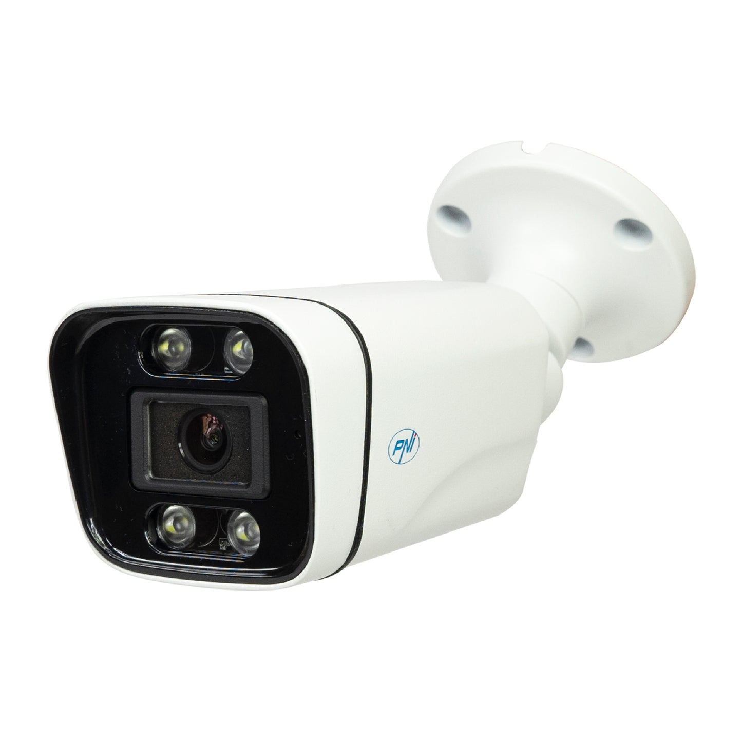 Camera supraveghere video PNI IP5POE, 5MP, D-WDR, 4.0mm, 6 LED-uri, IP66, alb, are functii AI human recognition si people counting