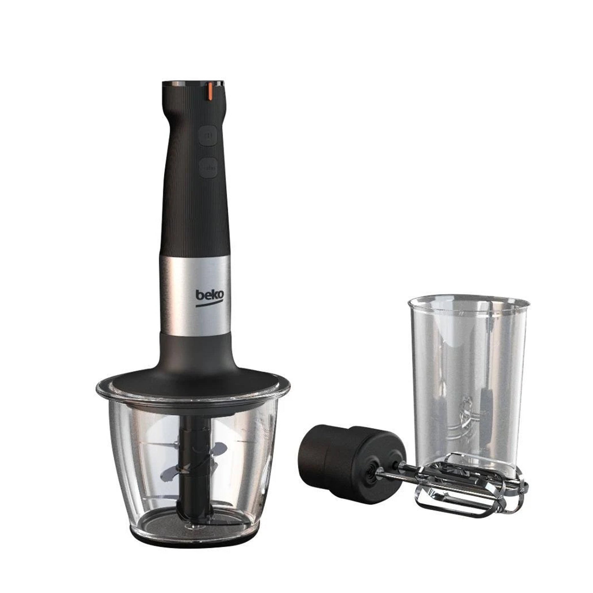 Set blender de mana Beko HBA81762BX, 750W, 12 trepte de viteza +Turbo, 1 l, 5, negru/argintiu