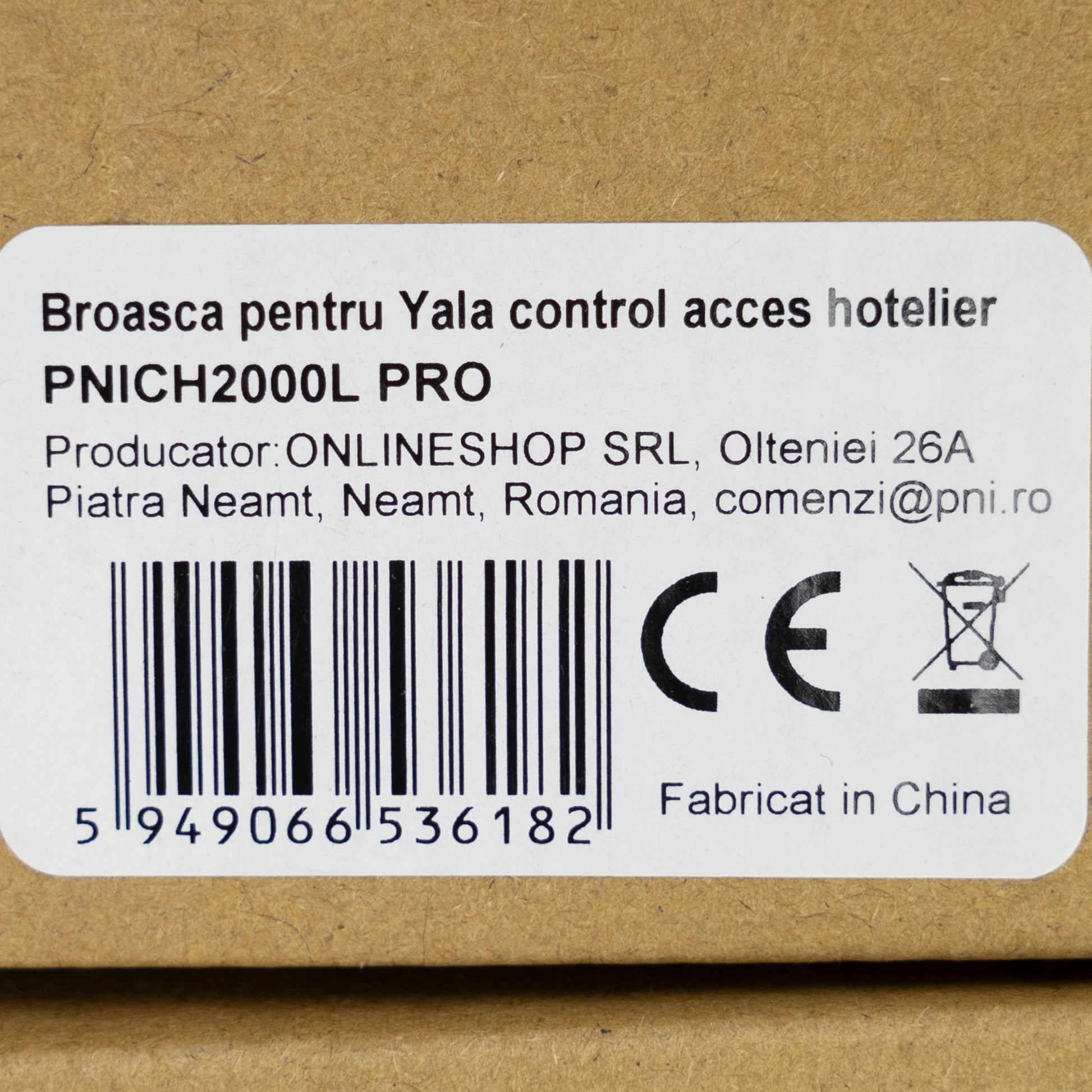 Broasca PNI BR20L, pentru yala control acces hotelier PNI CH2000L PRO