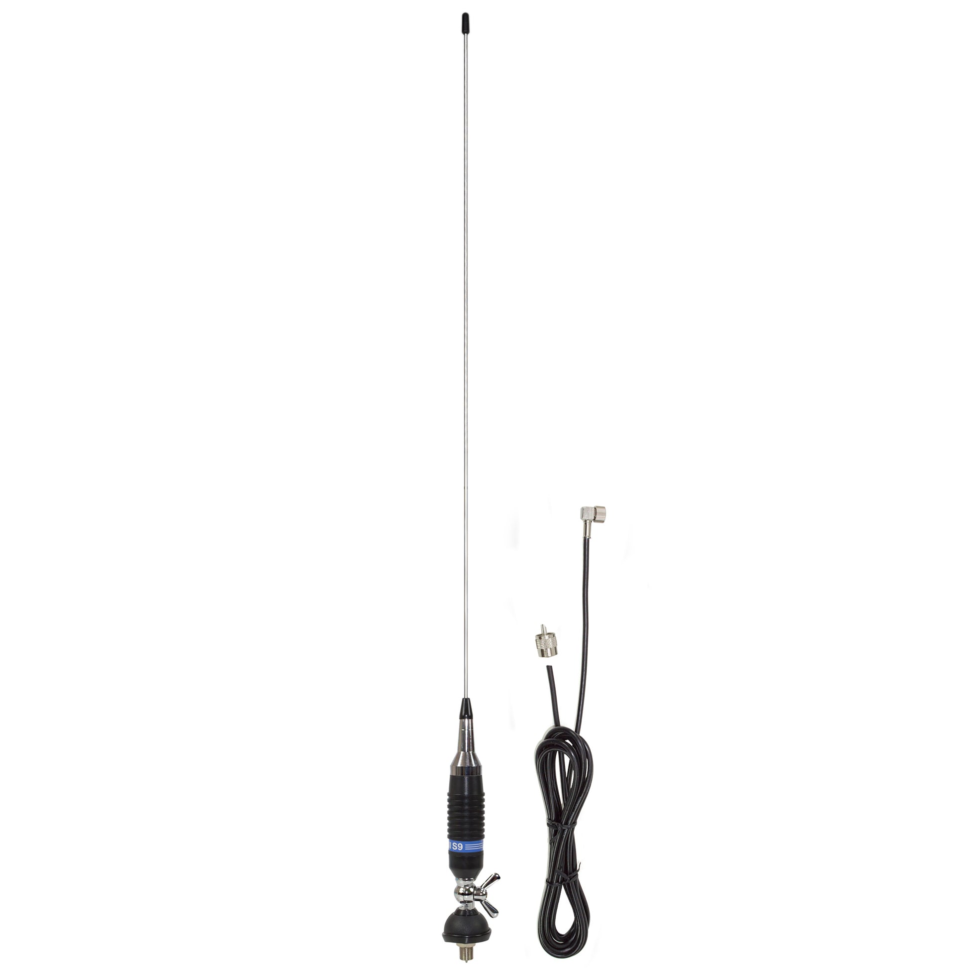 Bax 50 bucati antene CB PNI S9 cu fluture lungime spic 120 cm cu cablu RG58 de 4 m