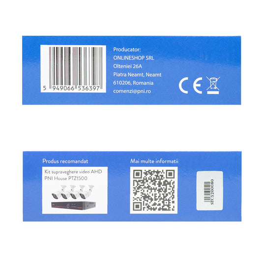 Sursa alimentare CCTV PNI STC5.2A, 12V, 5A, 60W, 4 iesiri, in cutie metalica