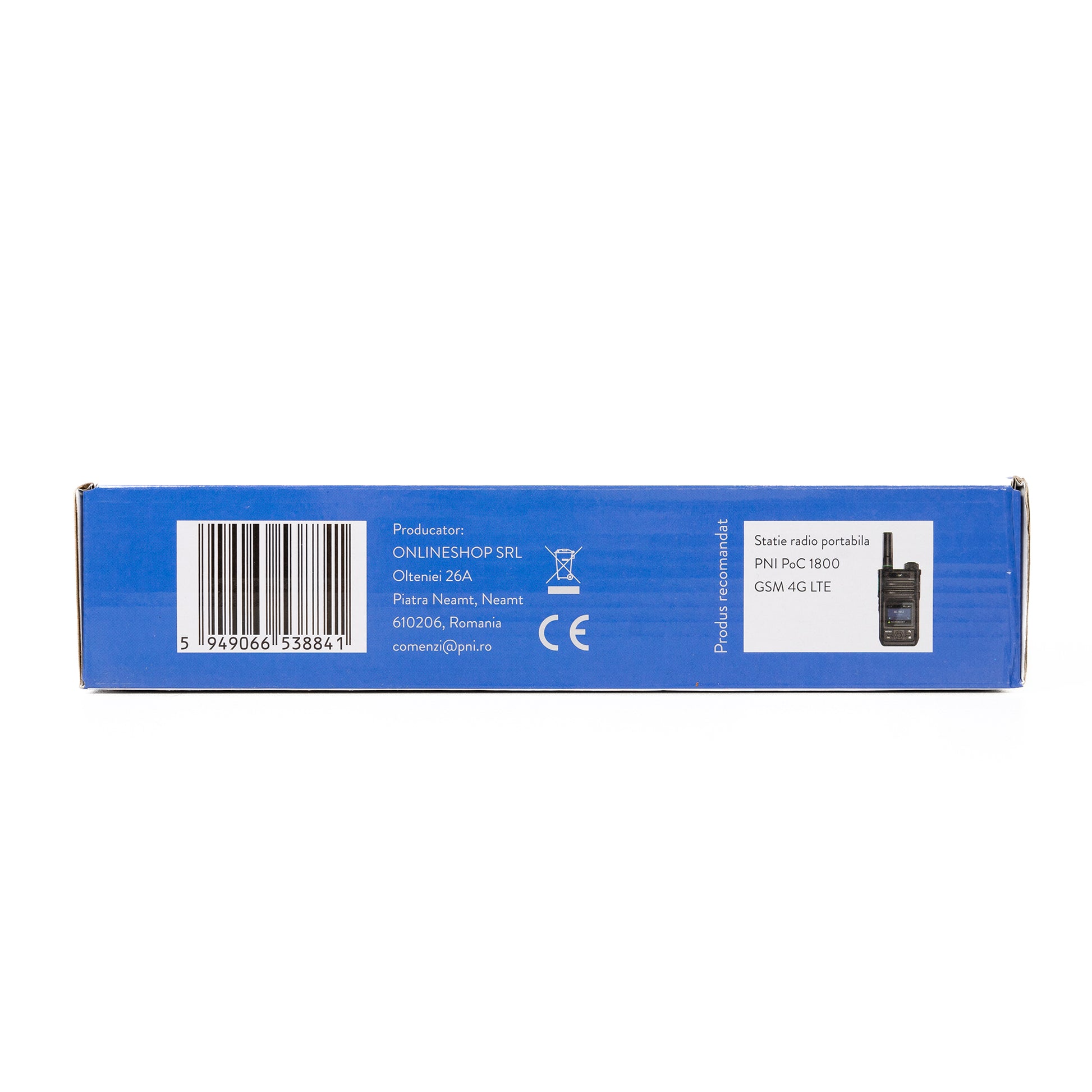 Statie radio PNI PoC 1700, GSM 4G LTE, Wi-Fi 2.4GHz, Android OS, ecran color 1.77 inch, 12V, IP54