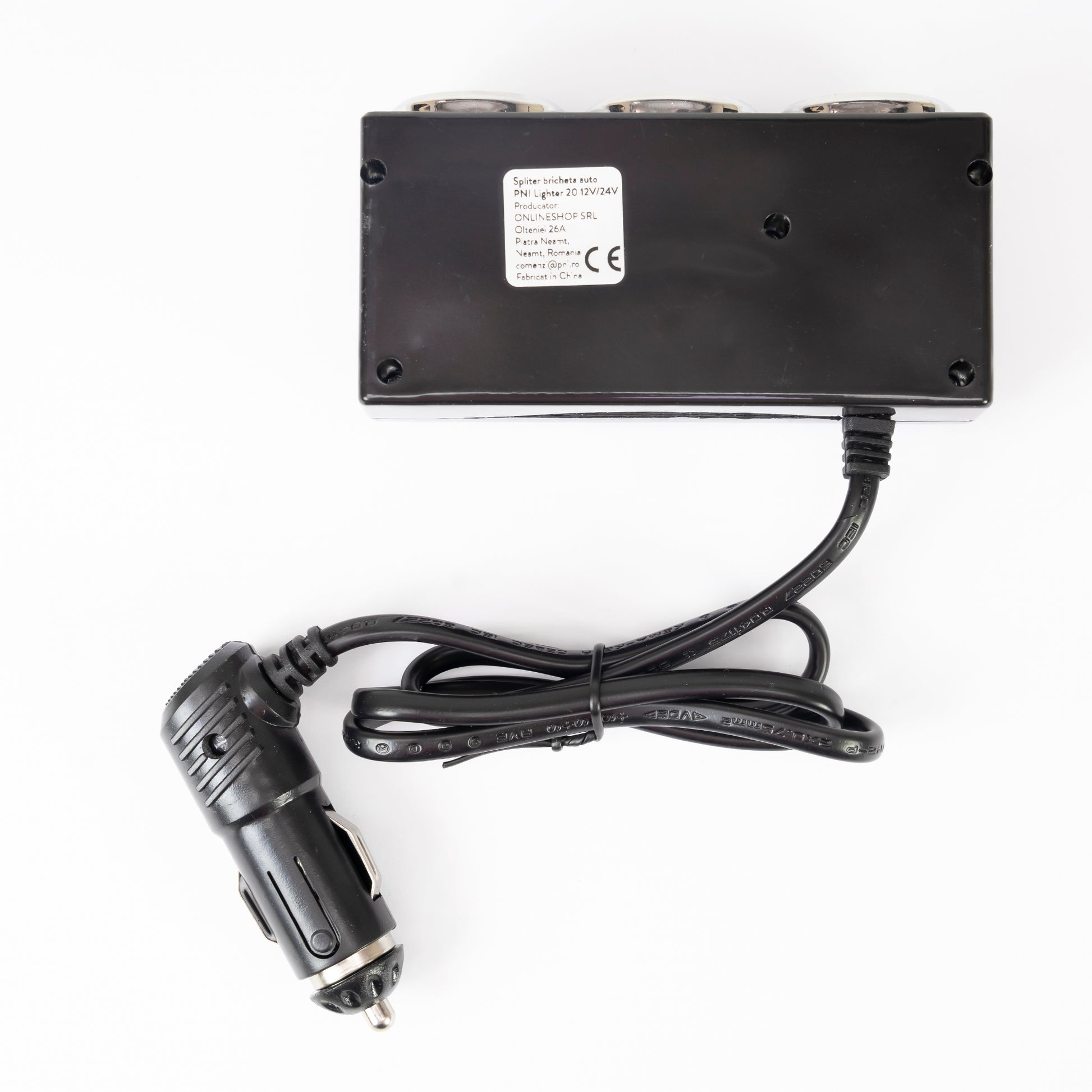 Spliter bricheta auto PNI Lighter 20 12V/24V 2 iesiri, 2 x USB, indicator LED