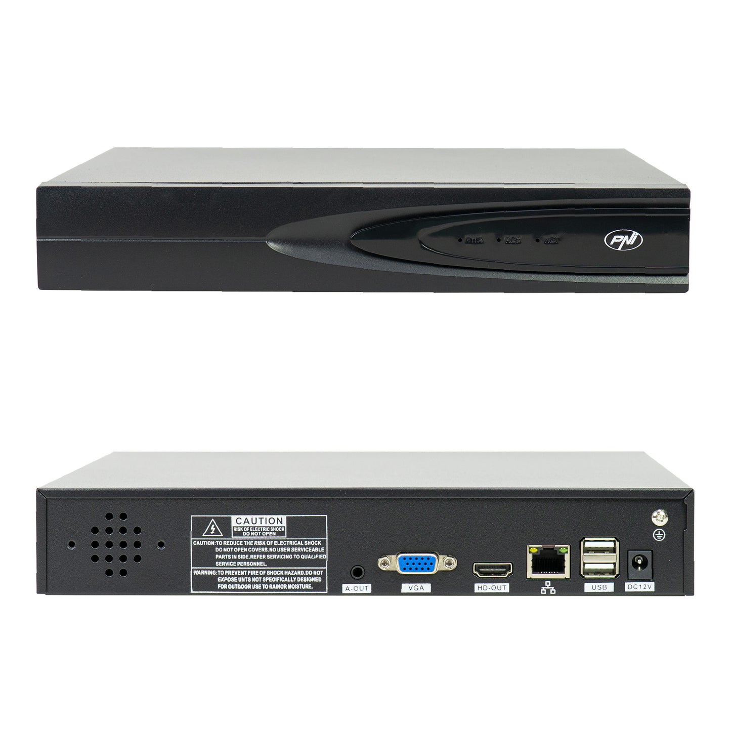 Pachet NVR PNI House IP816 cu 2 camere PNI IP740 4MP, sursa, switch, cabluri, mufe si splitere