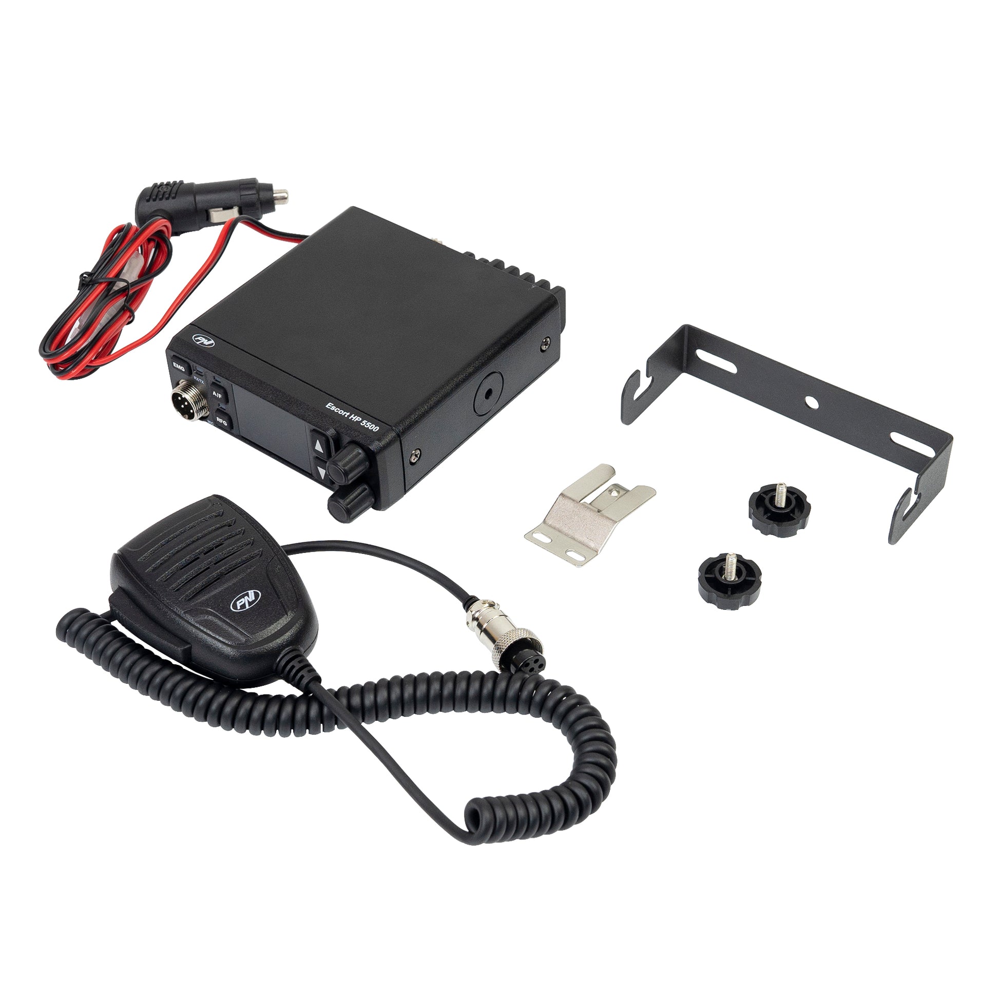 Kit Statie radio CB PNI Escort HP 5500 si antena CB PNI Extra 48, 45 cm, SWR 1.0, cu magnet inclus