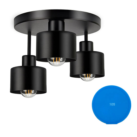 Lustra suspendata ADVITI RAMOS AD-LD-6258BE27M, 3xE27, 60W si accesoriu Sticky Pad Blue inclus