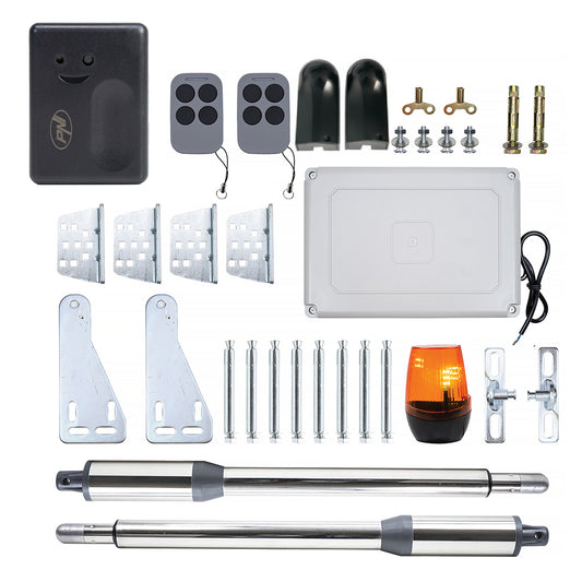 Kit automatizare porti batante PNI MAB300LR, 2 motoare 40W, poarta 2 x 2.5m max, greutate poarta 200Kg cu releu inteligent RG120LR inclus