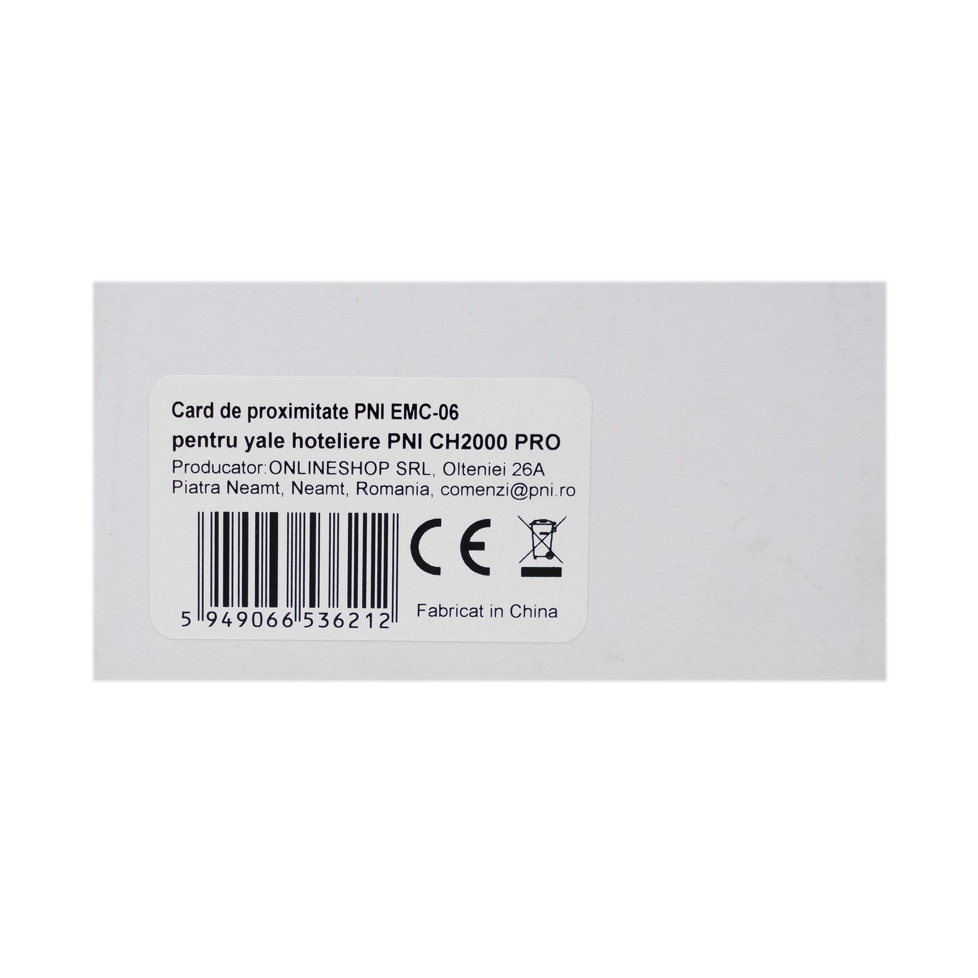 Card de proximitate PNI EMC-06 13.56 MHz pentru Yale hoteliere PNI CH2000 PRO