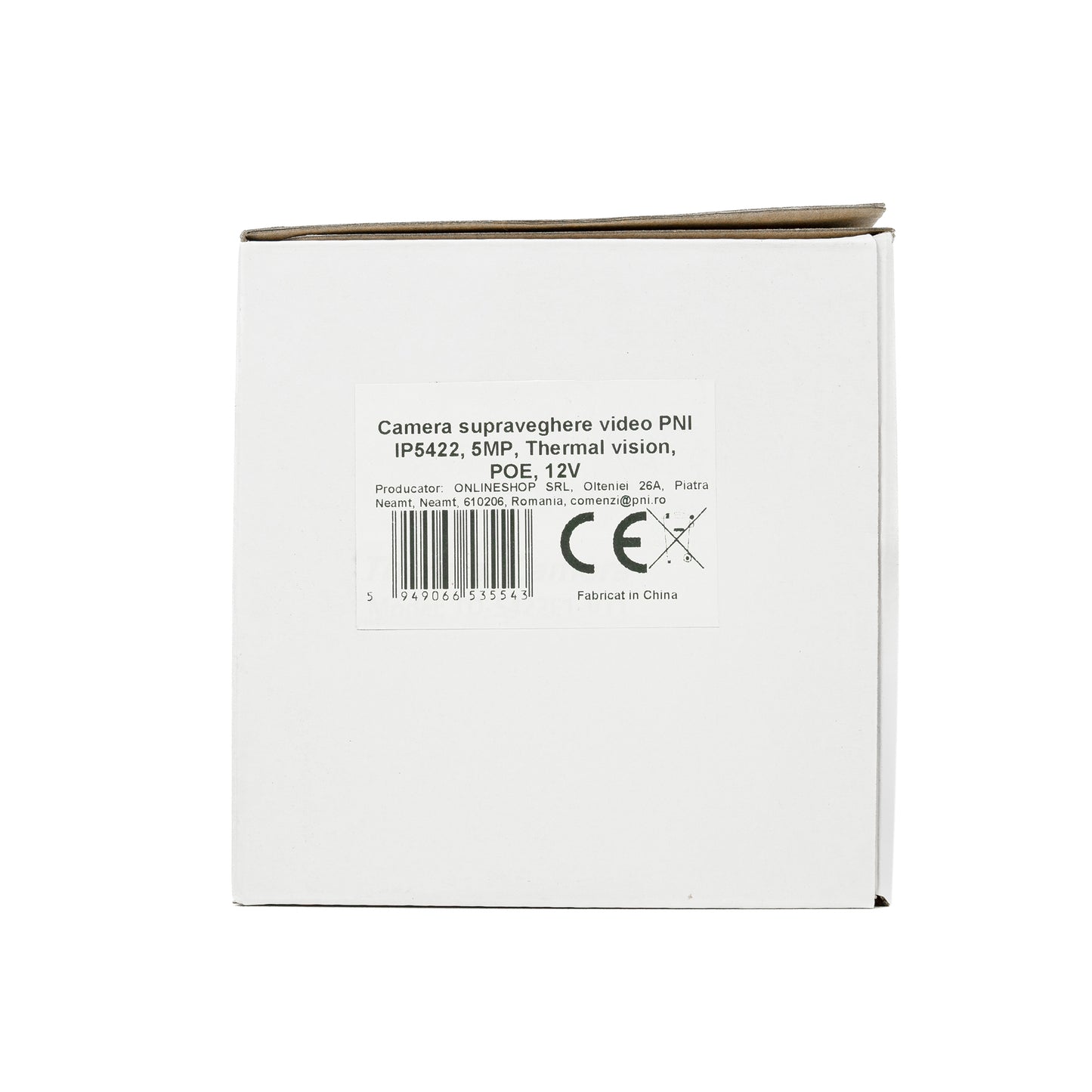 Camera supraveghere video PNI IP5422, 5MP,  termoviziune 720P, POE, 12V, functii AI, slot card micro SD, ONVIF, IP66