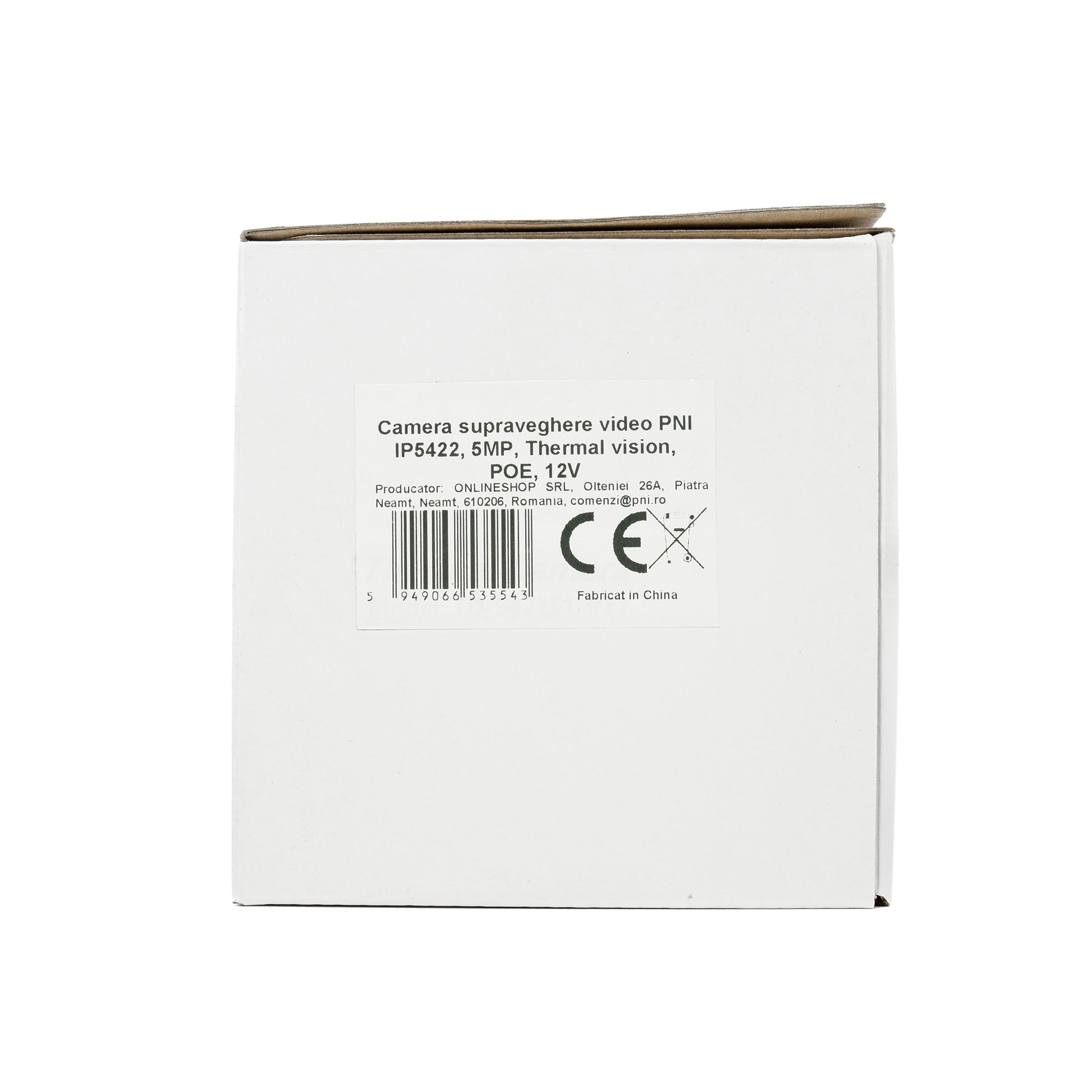 Camera supraveghere video PNI IP5422, 5MP,  termoviziune 720P, POE, 12V, functii AI, slot card micro SD, ONVIF, IP66