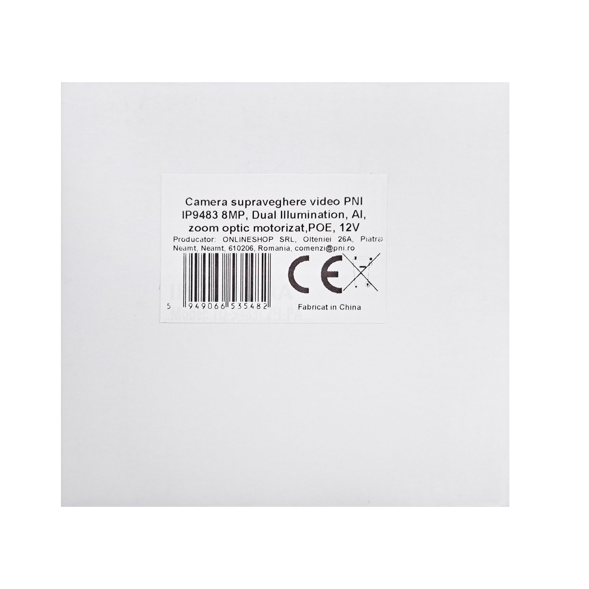Camera supraveghere video PNI IP9483 8MP, Dual Illumination, AI, zoom optic motorizat, POE, 12V