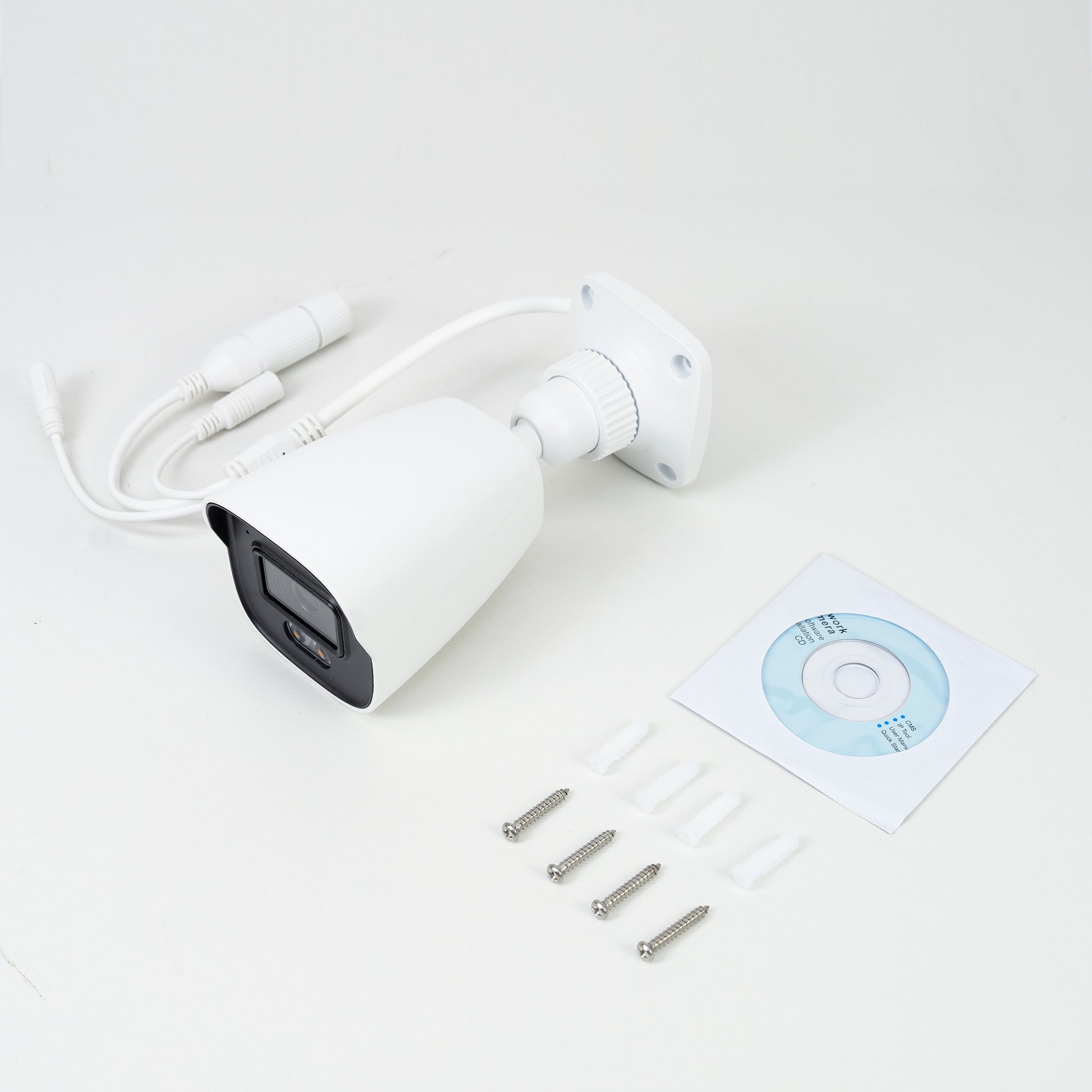 Camera supraveghere video PNI IP9441C2, 4MP, 2.8mm, full-color, WDR, BLC, HLC, slot microSD, 12V, POE, IP67, alb