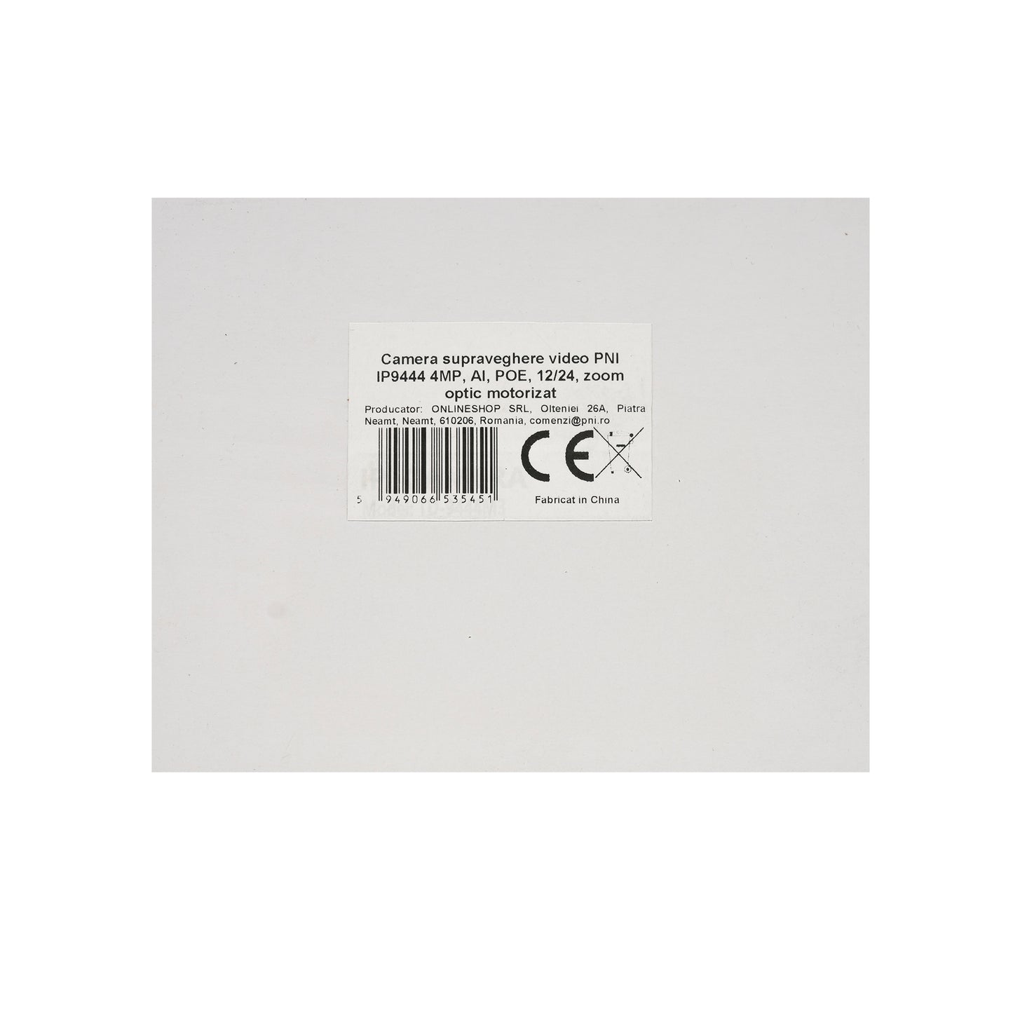 Camera supraveghere video PNI IP9444 4MP, AI, POE, 12/24V/PoE, zoom optic motorizat