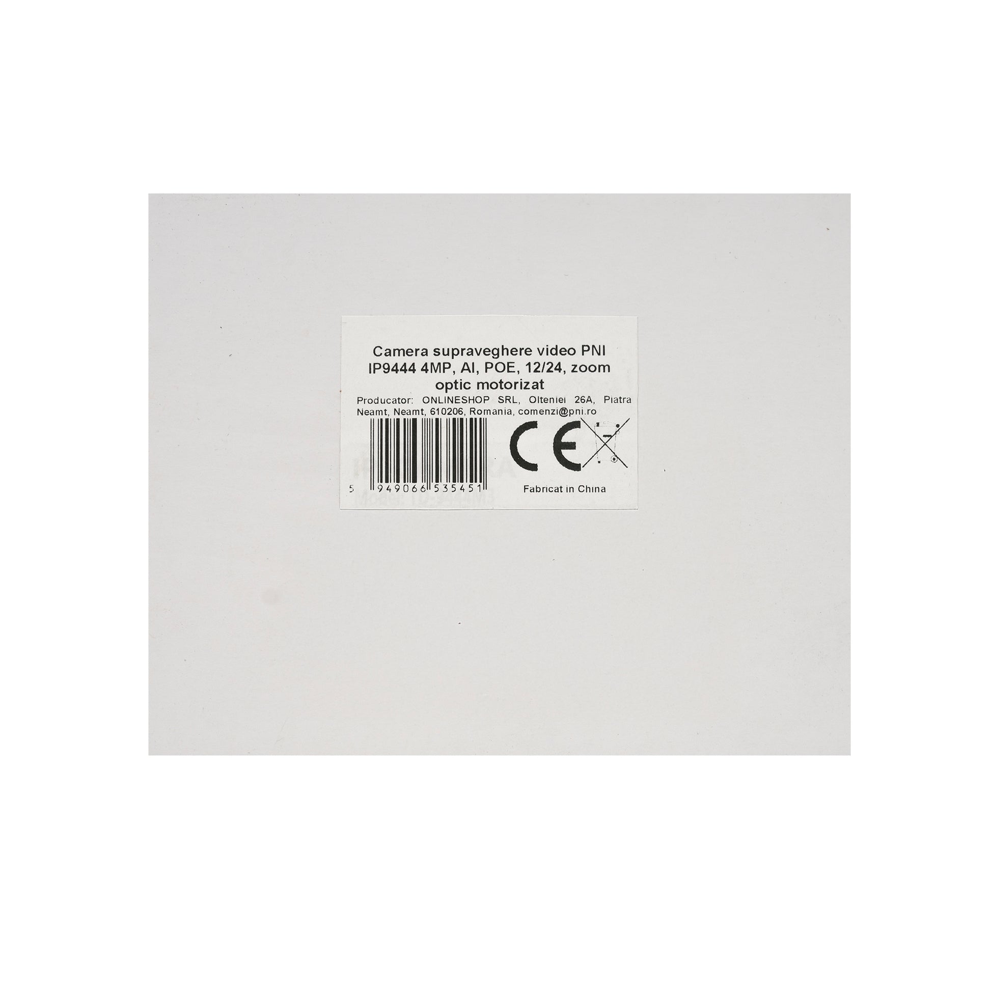 Camera supraveghere video PNI IP9444 4MP, AI, POE, 12/24V/PoE, zoom optic motorizat