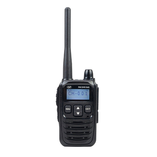 Statie radio portabila PNI DMR R45, digital si analogic, 446MHz, 16 canale digitale si 99 canale analogice, functie inregistrare voce, baterie Li-Ion 2000mAh