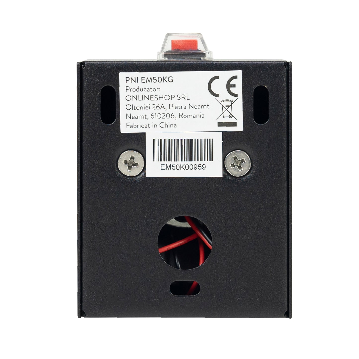 Electromagnet de retinere usa deschisa PNI EM50KG Fail Safe NO prindere pe perete, forta de deschidere 50Kg, 12/24V, negru