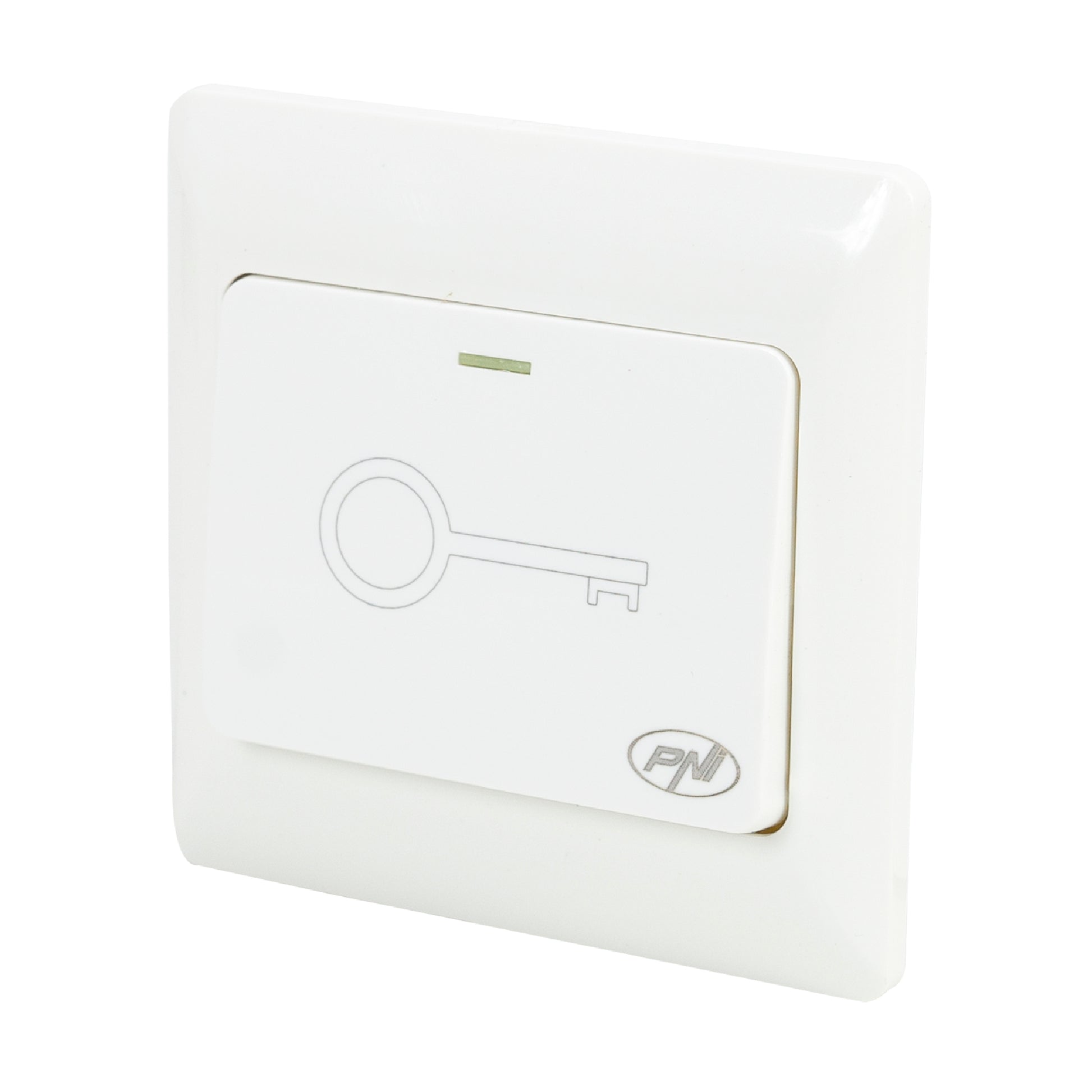 Intrerupator de acces incastrabil PNI PB101 contact iesire NO/COM, max. 36V 3A, alb