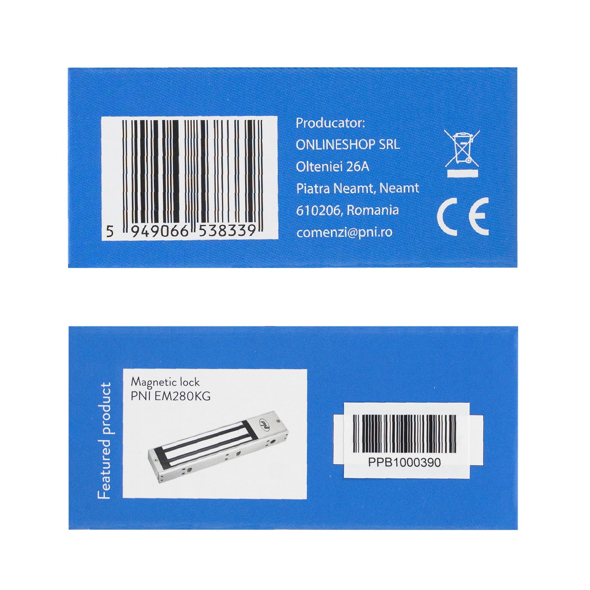 Intrerupator de acces incastrabil PNI PB101 contact iesire NO/COM, max. 36V 3A, alb