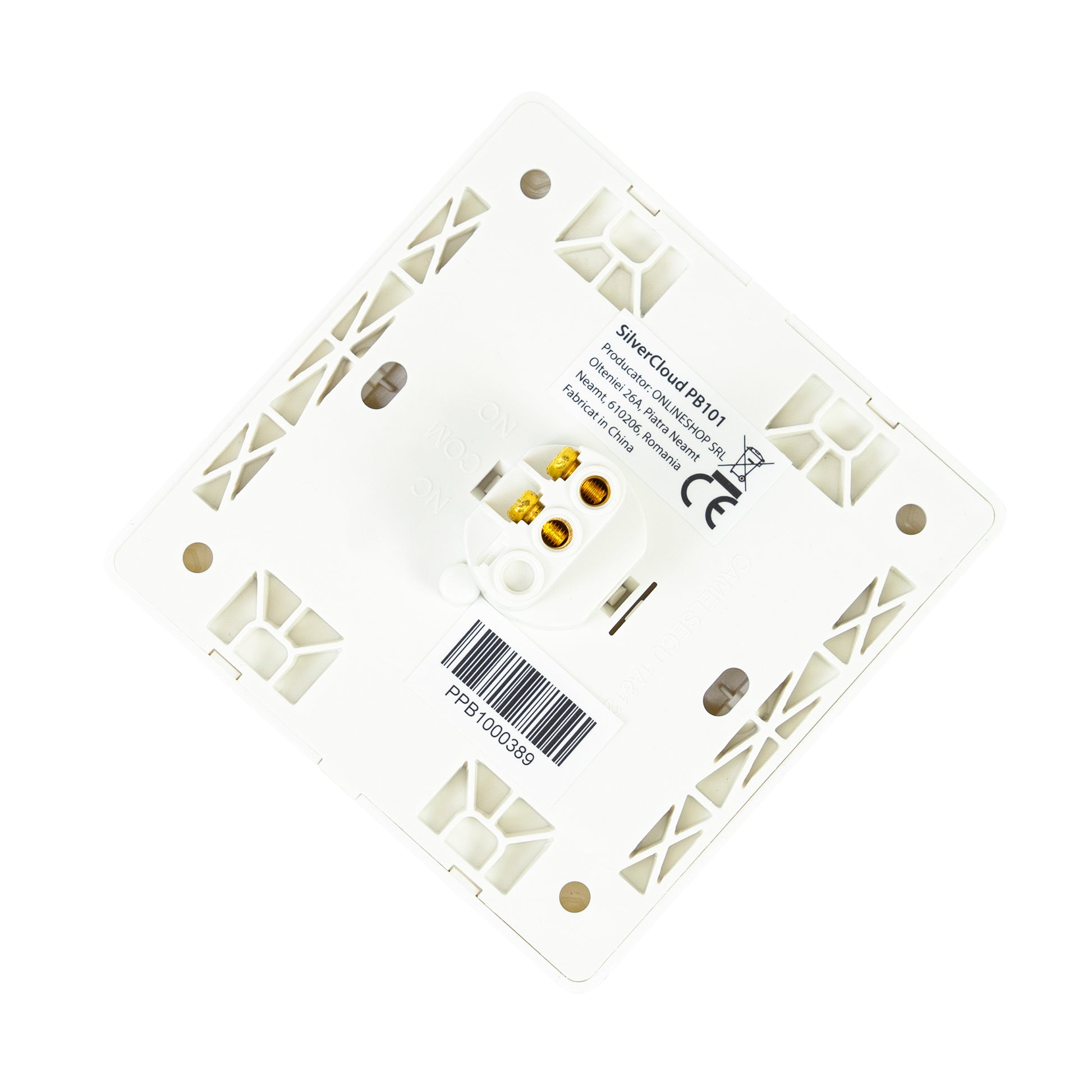 Intrerupator de acces incastrabil PNI PB101 contact iesire NO/COM, max. 36V 3A, alb