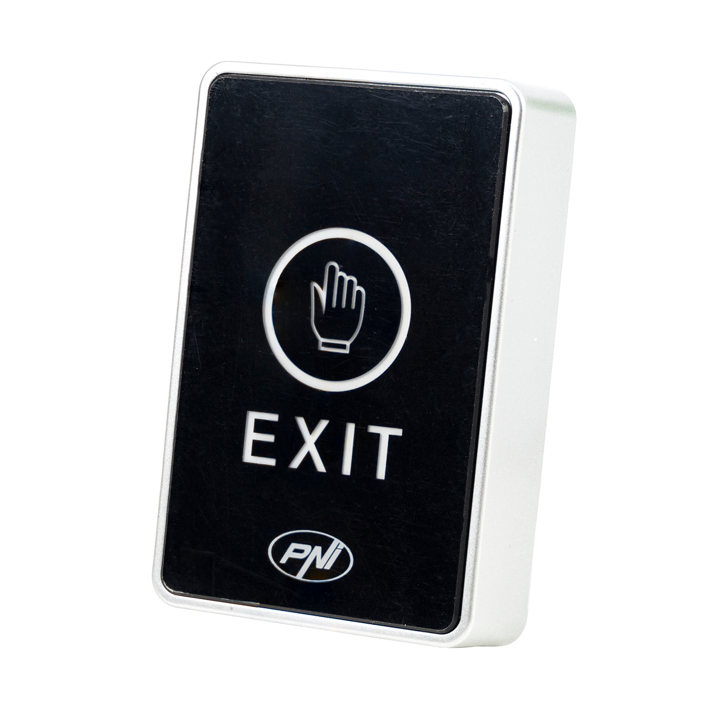 Intrerupator de acces PNI PB104, cu touch, montaj aplicat, NO/NC/COM, 12V/24V DC, LED stare, metalic, 5 fire, IP65