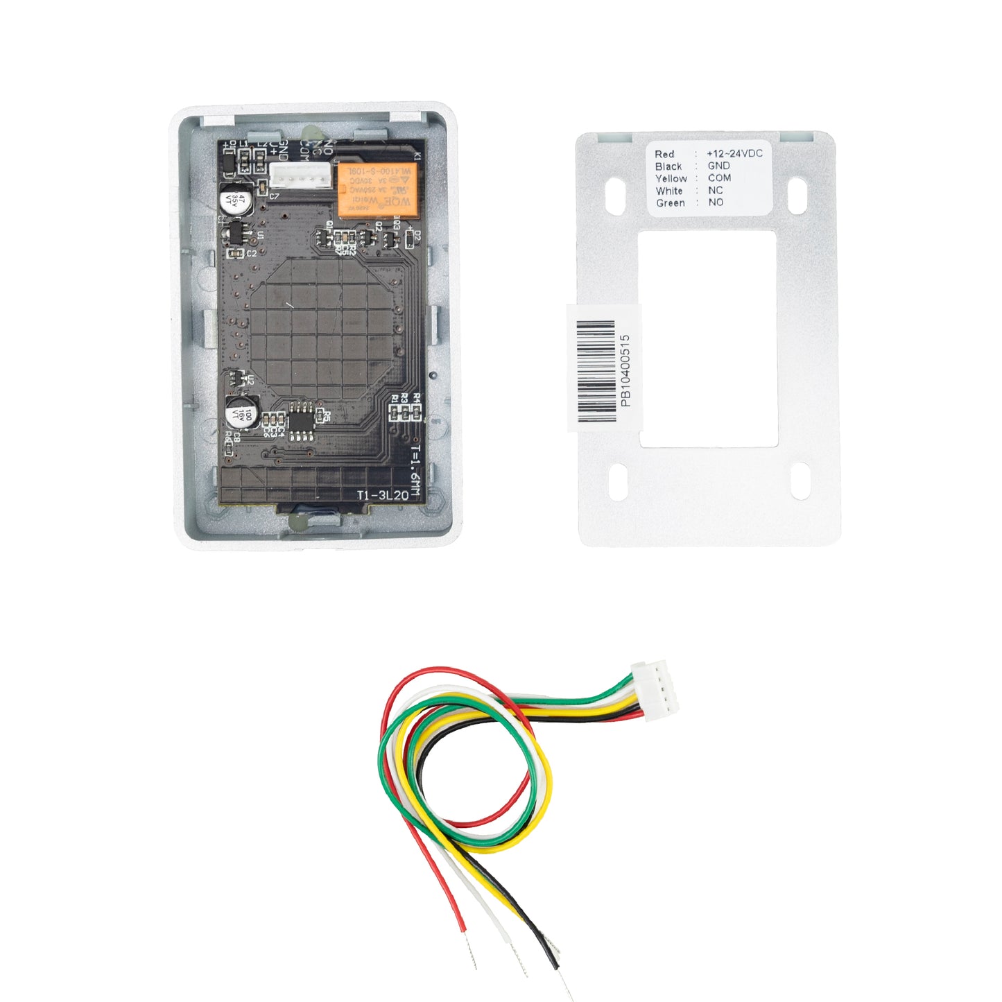 Intrerupator de acces PNI PB104, cu touch, montaj aplicat, NO/NC/COM, 12V/24V DC, LED stare, metalic, 5 fire, IP65