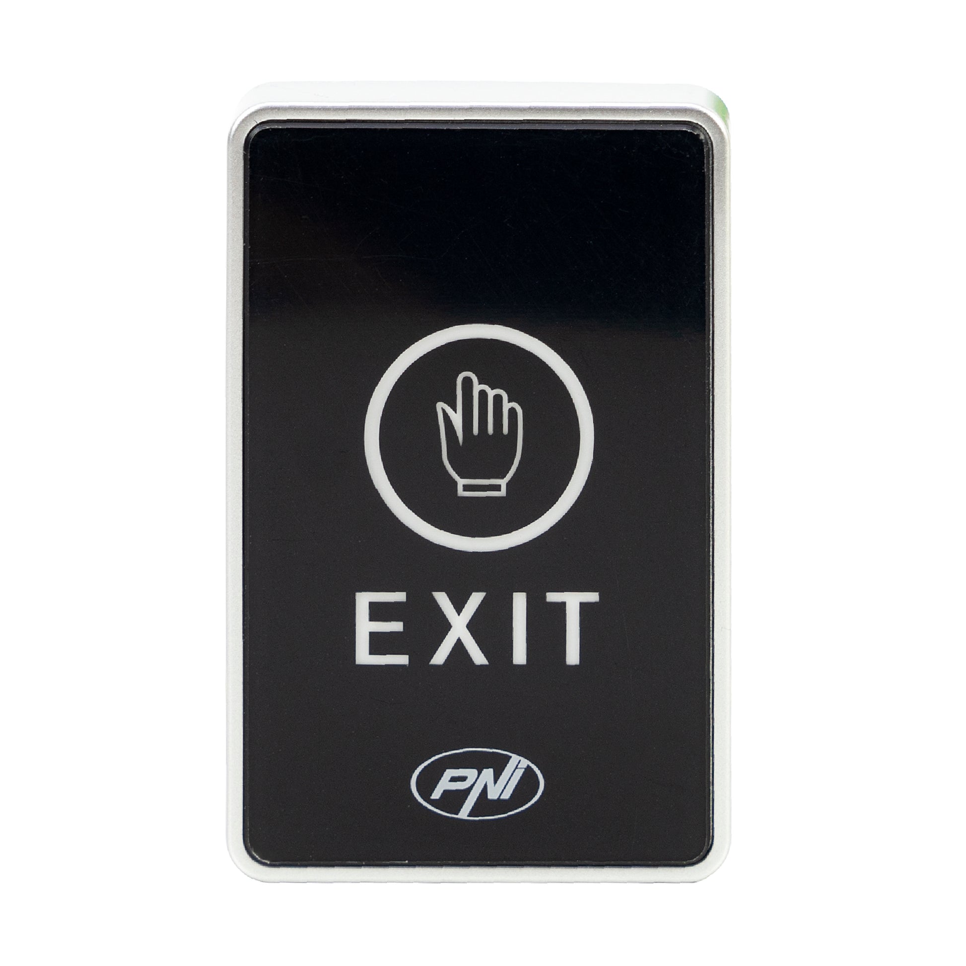 Intrerupator de acces PNI PB104, cu touch, montaj aplicat, NO/NC/COM, 12V/24V DC, LED stare, metalic, 5 fire, IP65
