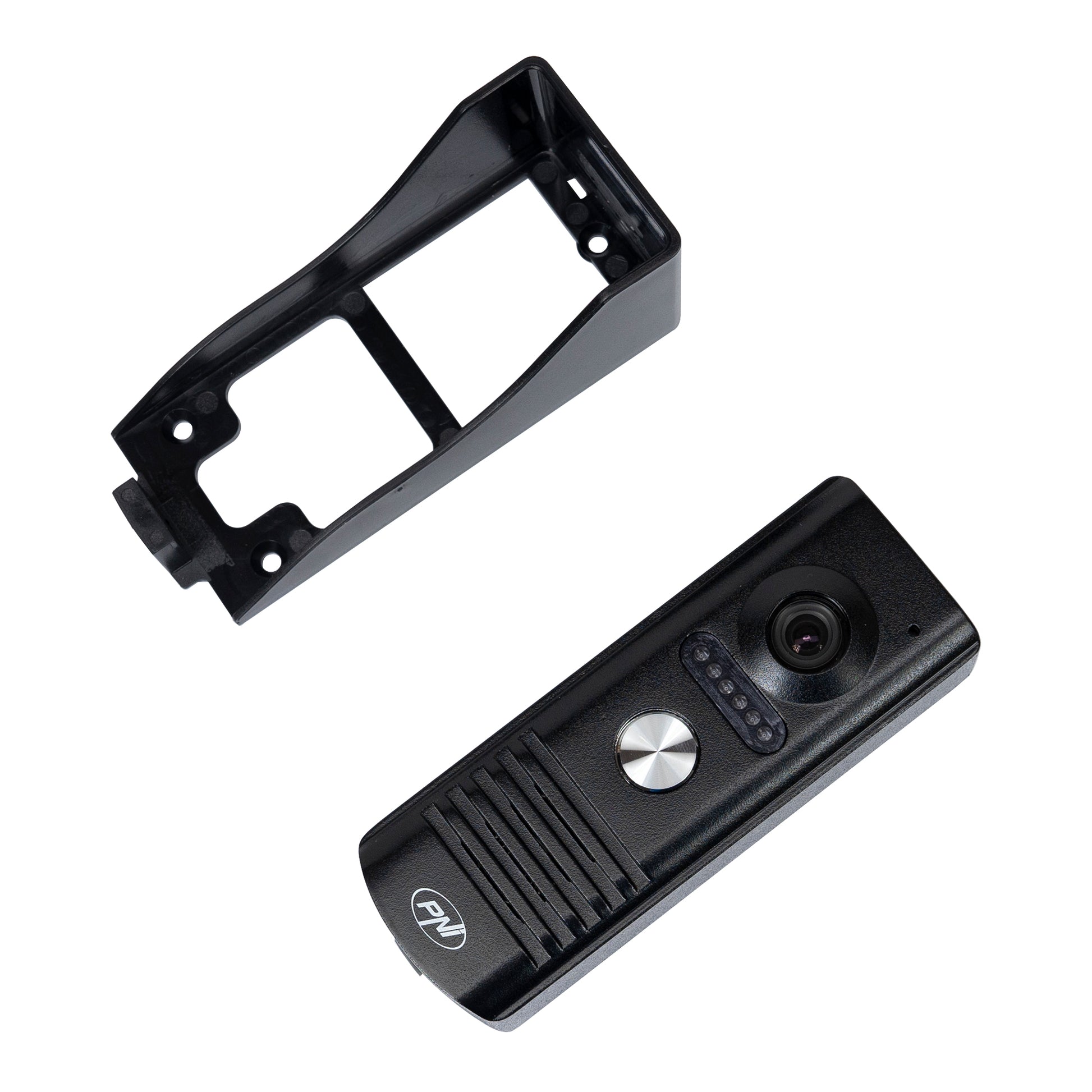 Interfon video PNI DF930 cu 1 monitor, ecran LCD 7 inch, 800x480, iesire yala electromagnetica, negru