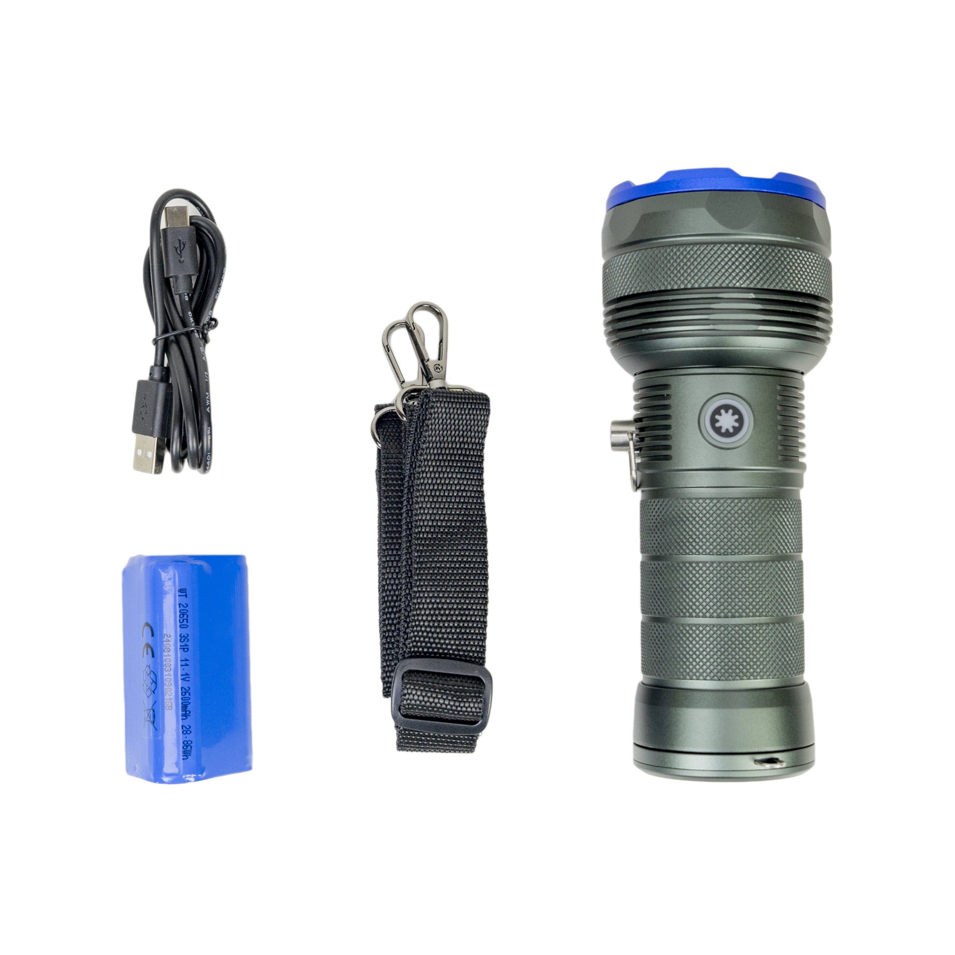 Lanterna PNI Adventure F820  200 W, 3 niveluri iluminare plus Turbo, 20000 lumeni, pana la 350 m, acumulator 2600 mAh, IPX7, functie Power BanK