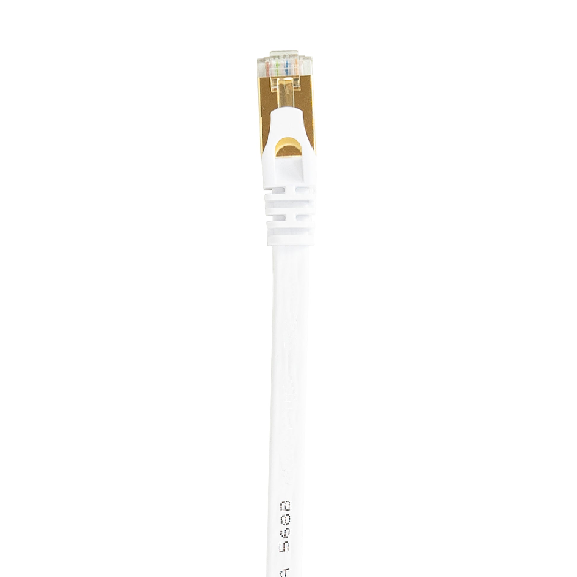 Cablu de retea plat S/STP CAT7 PNI U7100W, 2 x RJ45, 4 perechi de fire, 32AWG, cupru, 10 Gbps, 600 MHz, 10m, alb
