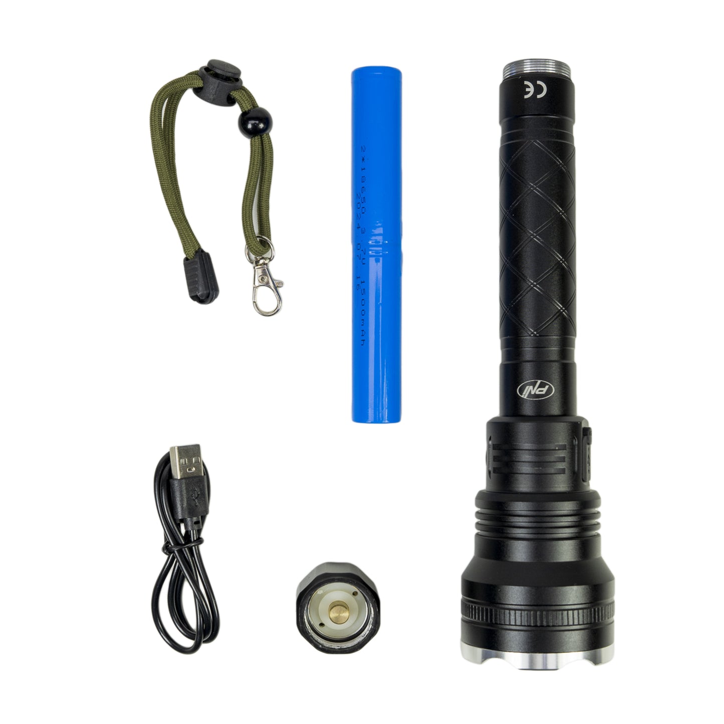 Lanterna PNI Adventure F410 din aluminiu, cu LED 10W, 700 lumeni, pana la 250 m, IP44, USB Tip C, acumulatori 3000mAh inclusi