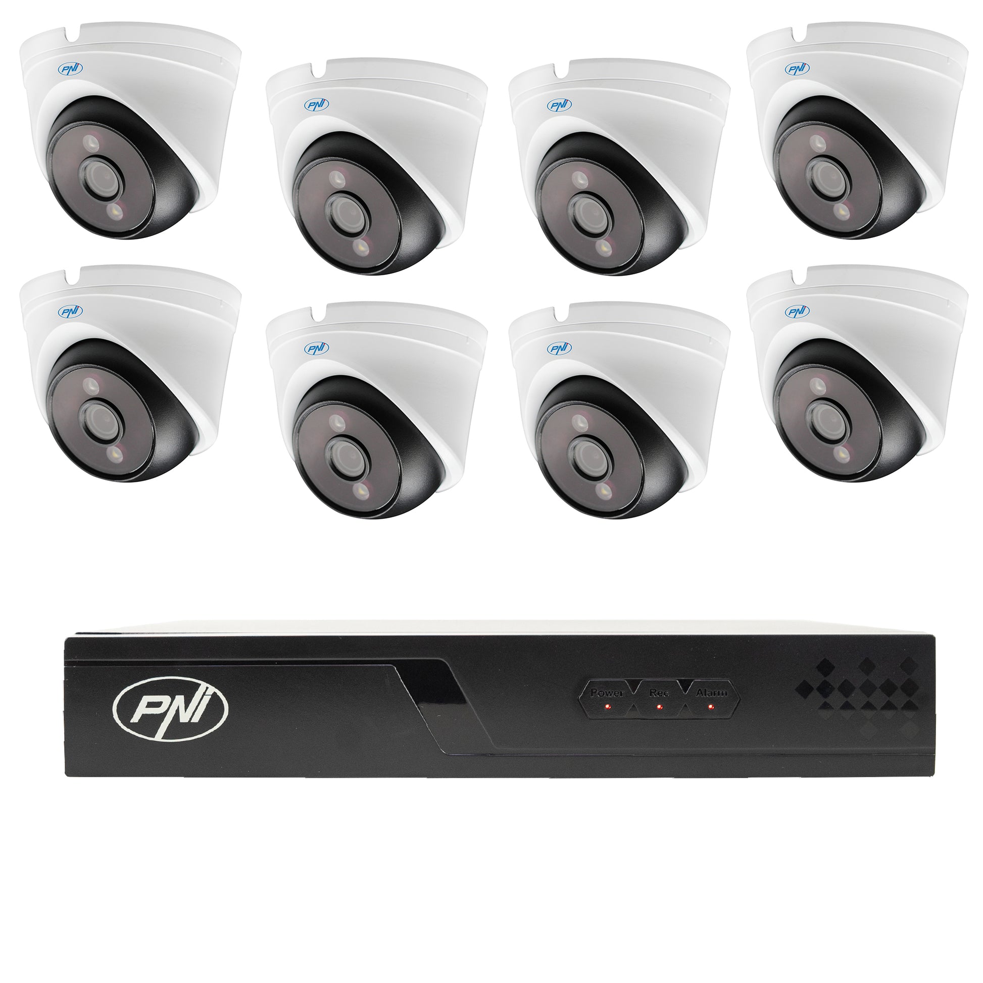 Pachet supraveghere video NVR POE PNI House IP716J, 8 camere PNI IP808J 8MP si 8 cabluri UTP CAT6 20 metri incluse