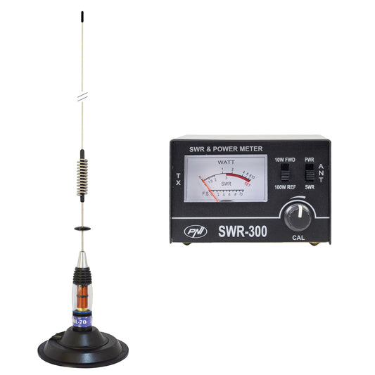 Antena CB PNI ML70 lungime 70cm cu magnet inclus si reflectometru PNI SWR-300