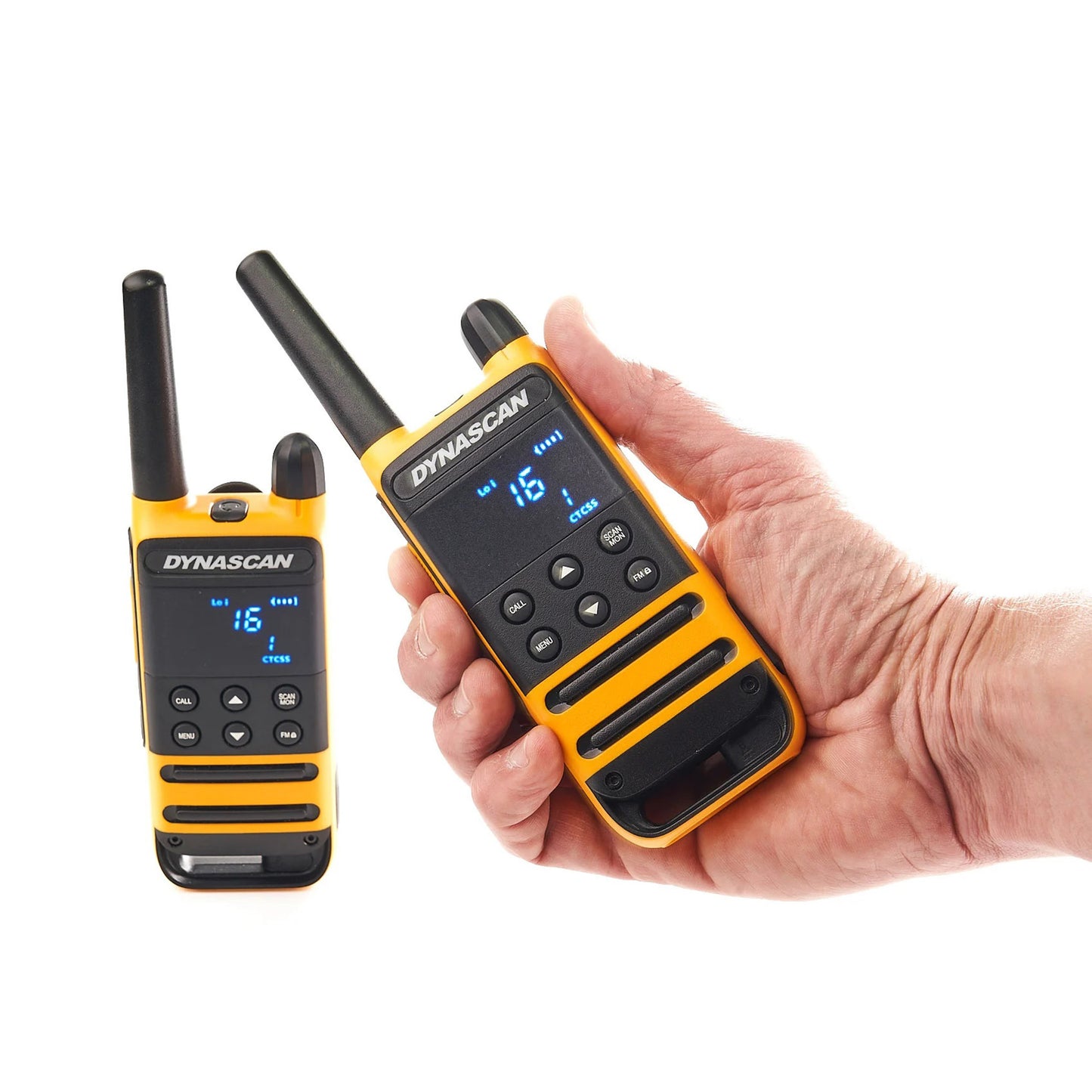 Statie radio portabila PMR PNI Dynascan P19, 446MHz, 0.5W, 16CH, IP54, set 2 bucati